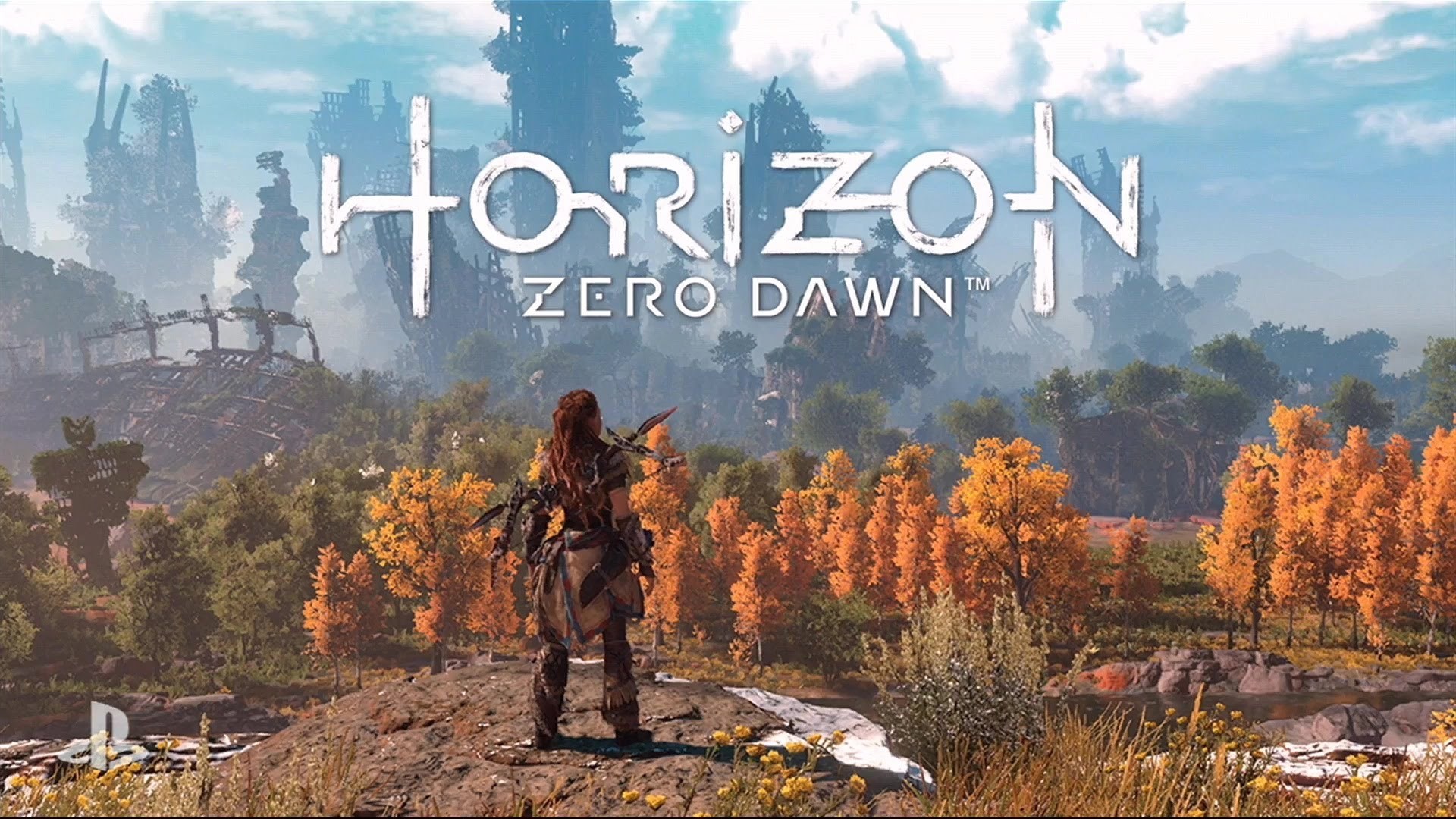 Aloy, Horizon Zero Dawn, Logo, Autunno, 1920x1080, sfondo per PC