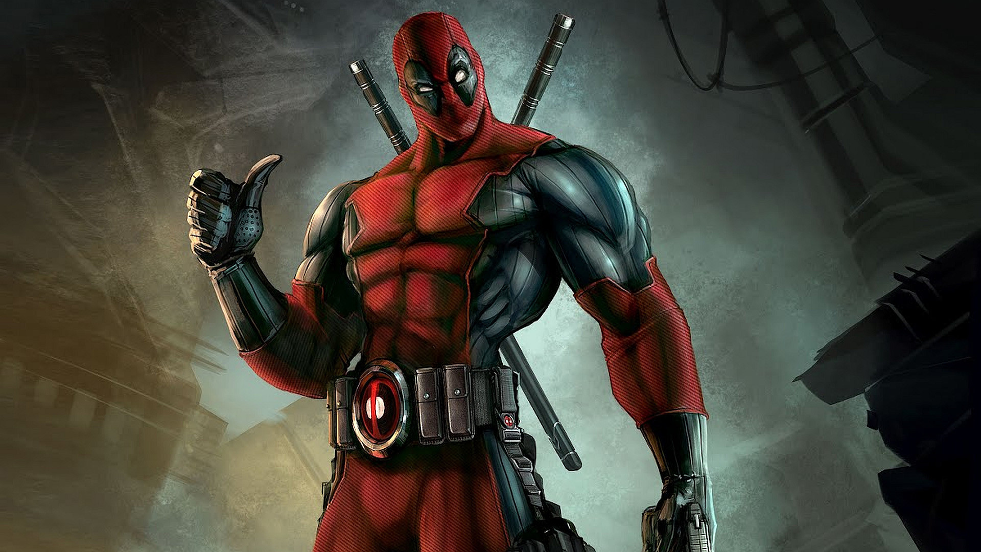 Deadpool, Videogioco, Pollice alzato, Katana, Full HD, sfondo desktop