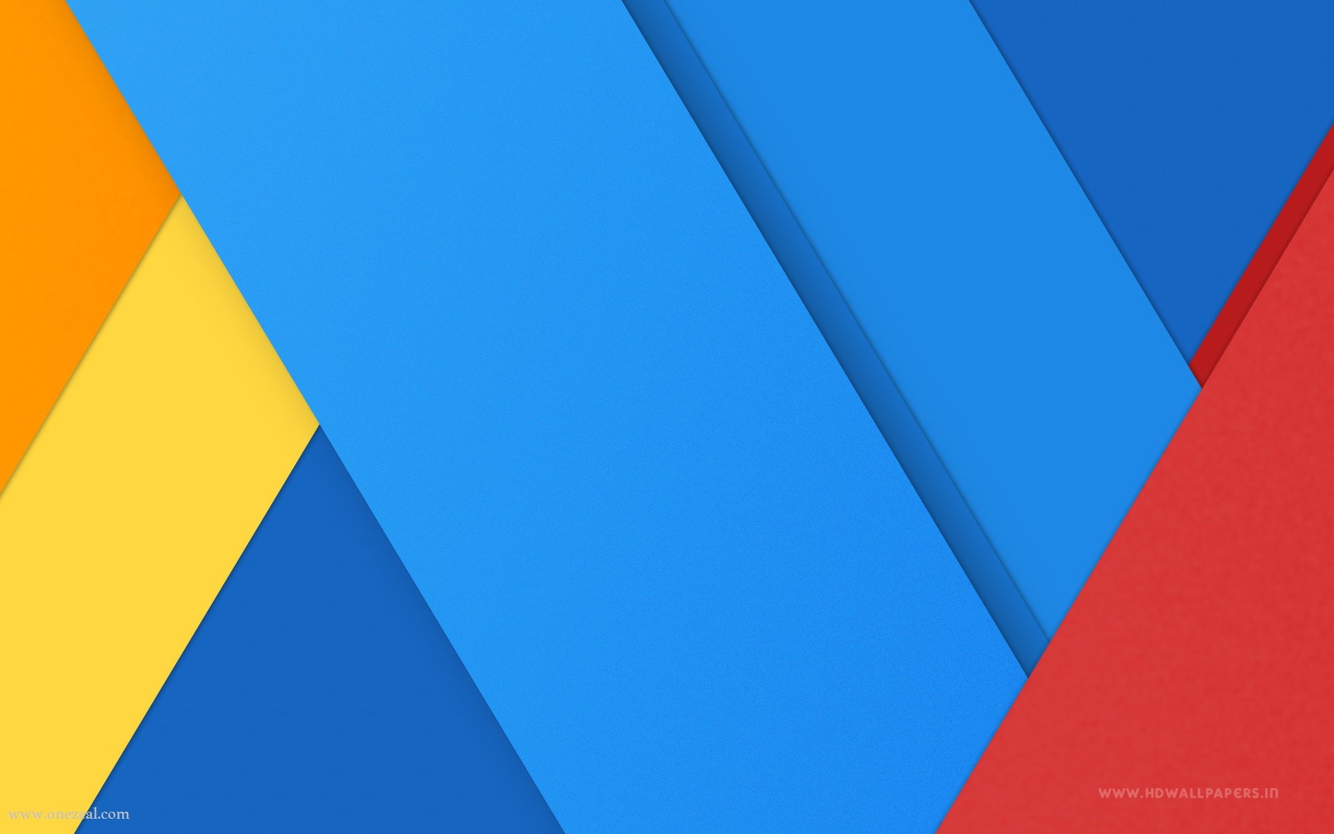 Material Design, Forme geometriche, Blu, Giallo, sfondo Android
