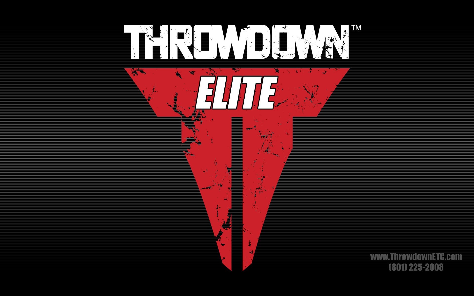 Throwdown Elite, Logo, Rosso, Sfondo nero, 16:10 Full HD, wallpaper widescreen