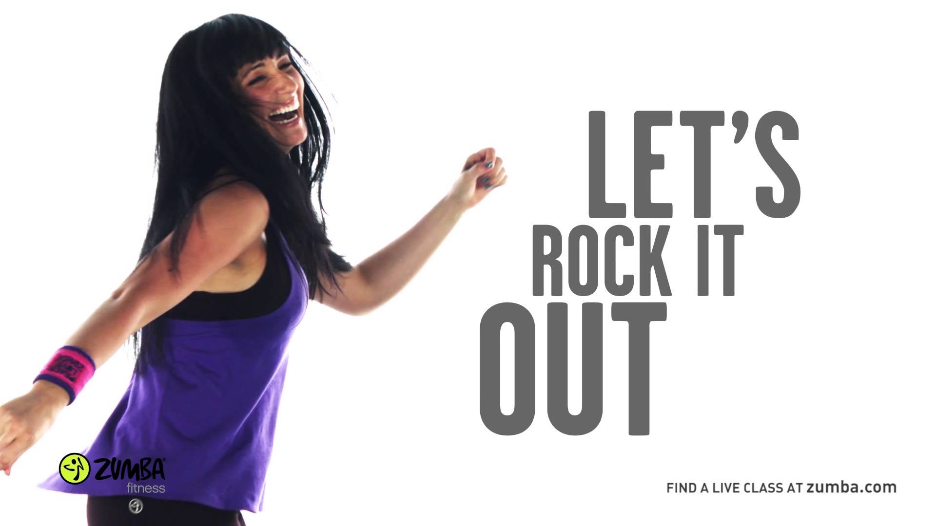 Zumba, Let's rock it out, Ballerina, Sfondo bianco, Full HD, wallpaper per portatile