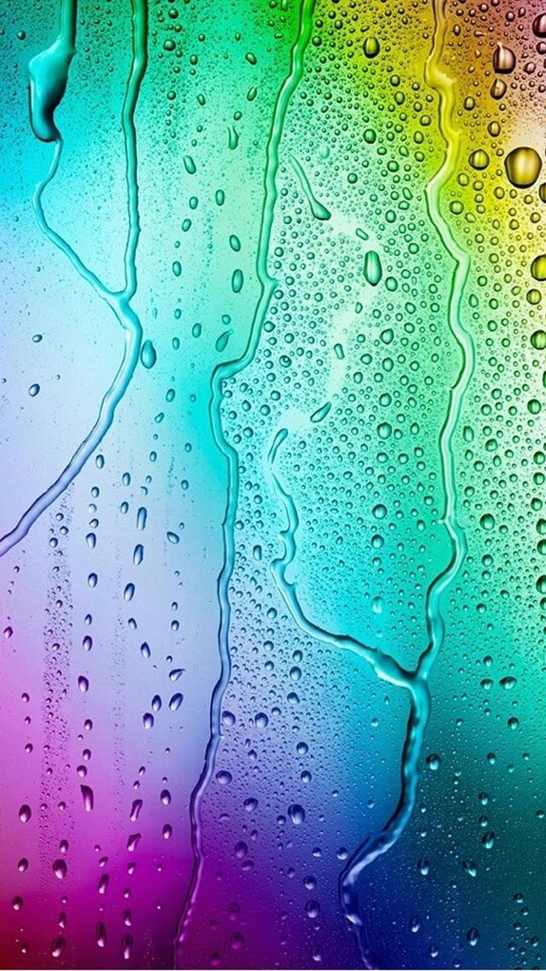 Gocce d'acqua, Vetro, Multicolore, Pioggia, sfondo Galaxy S5 verticale