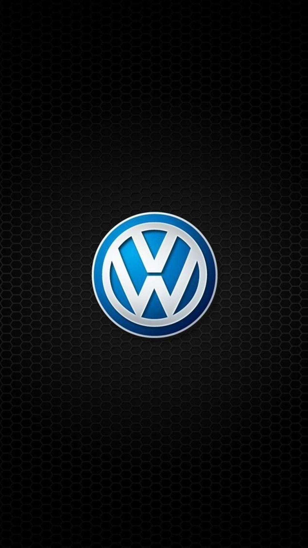 Volkswagen, Logo, Sfondo nero, Full HD, schermata di blocco Samsung S25