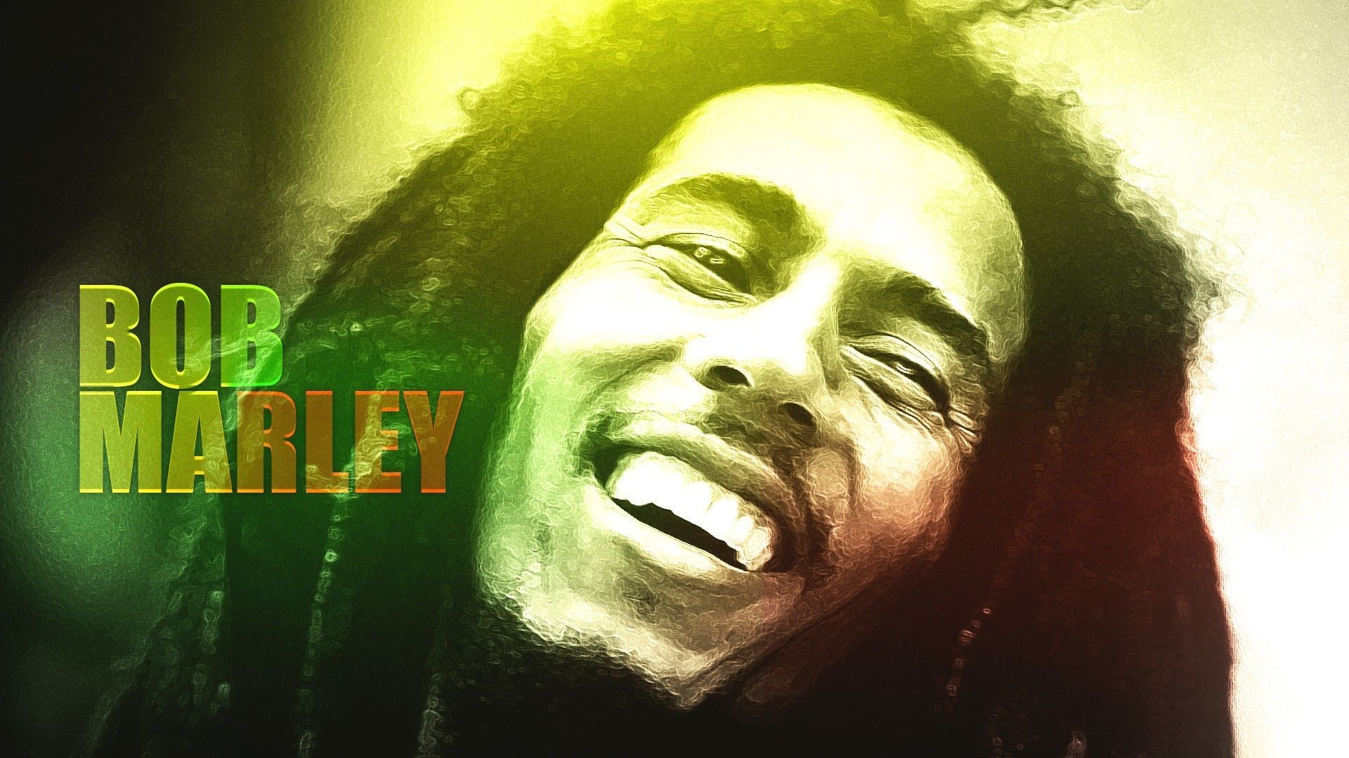 Bob Marley, Sorriso, Ritratto, Tipografia, 1920x1080, sfondo per PC