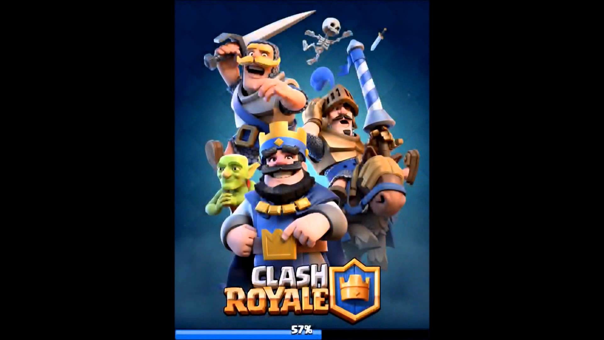 Clash Royale, Schermata di caricamento, Re Blu, Logo, 16:9 Full HD, sfondo widescreen