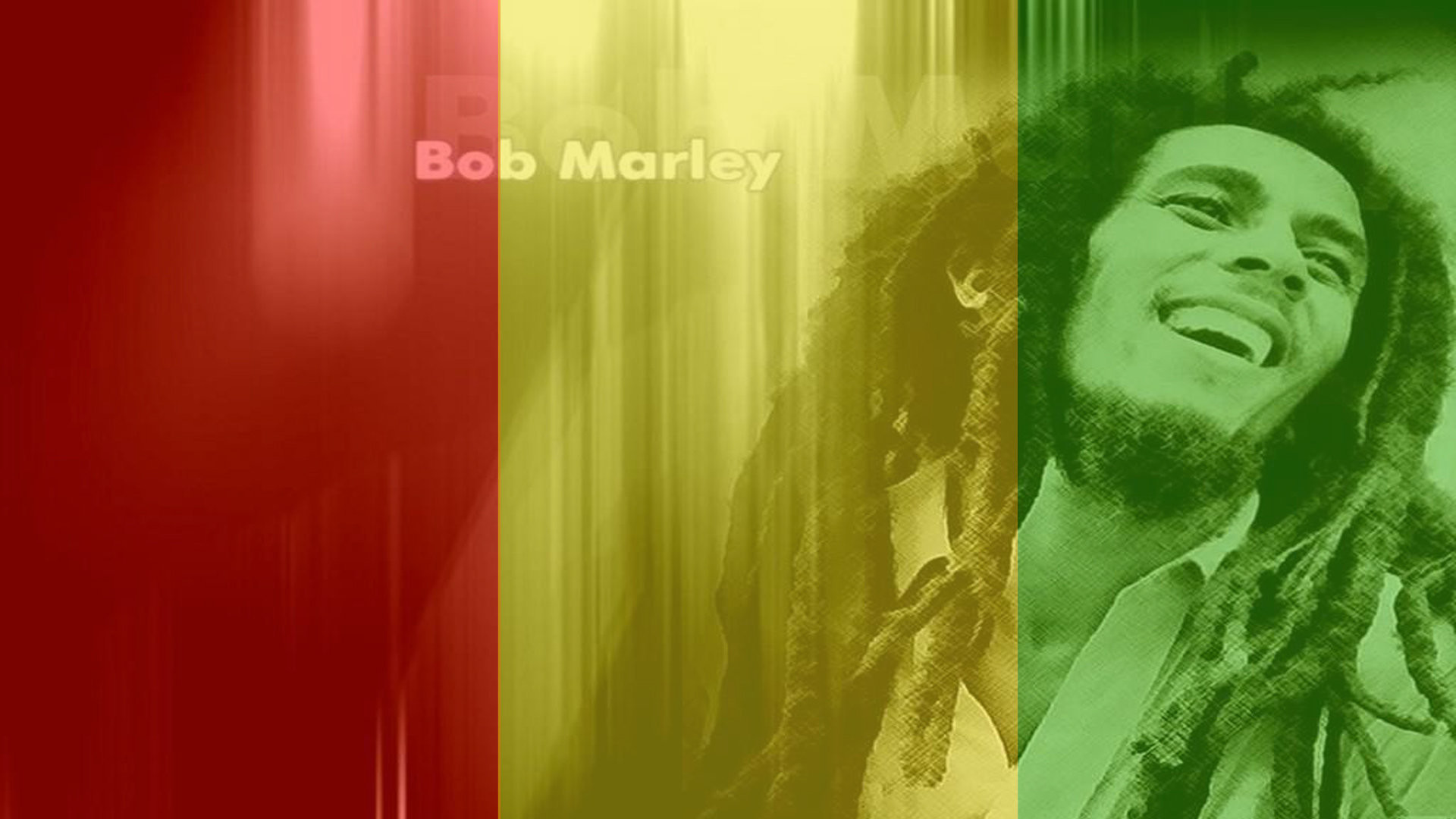 Bob Marley, Colori rasta, Sorriso, Full HD, sfondo per PC