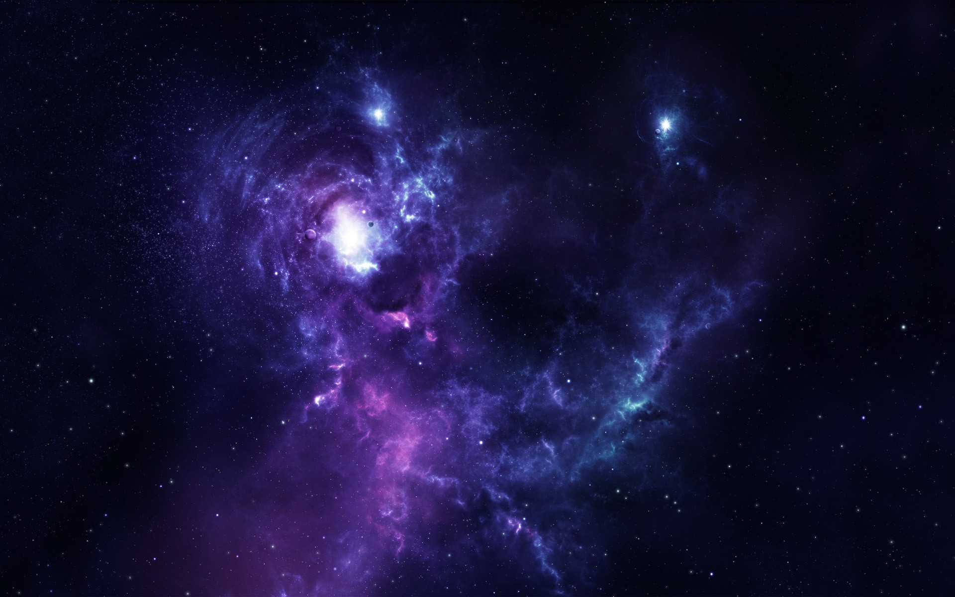Nebulosa, Spazio, Viola, Blu, 1920x1200, sfondo MacBook Pro