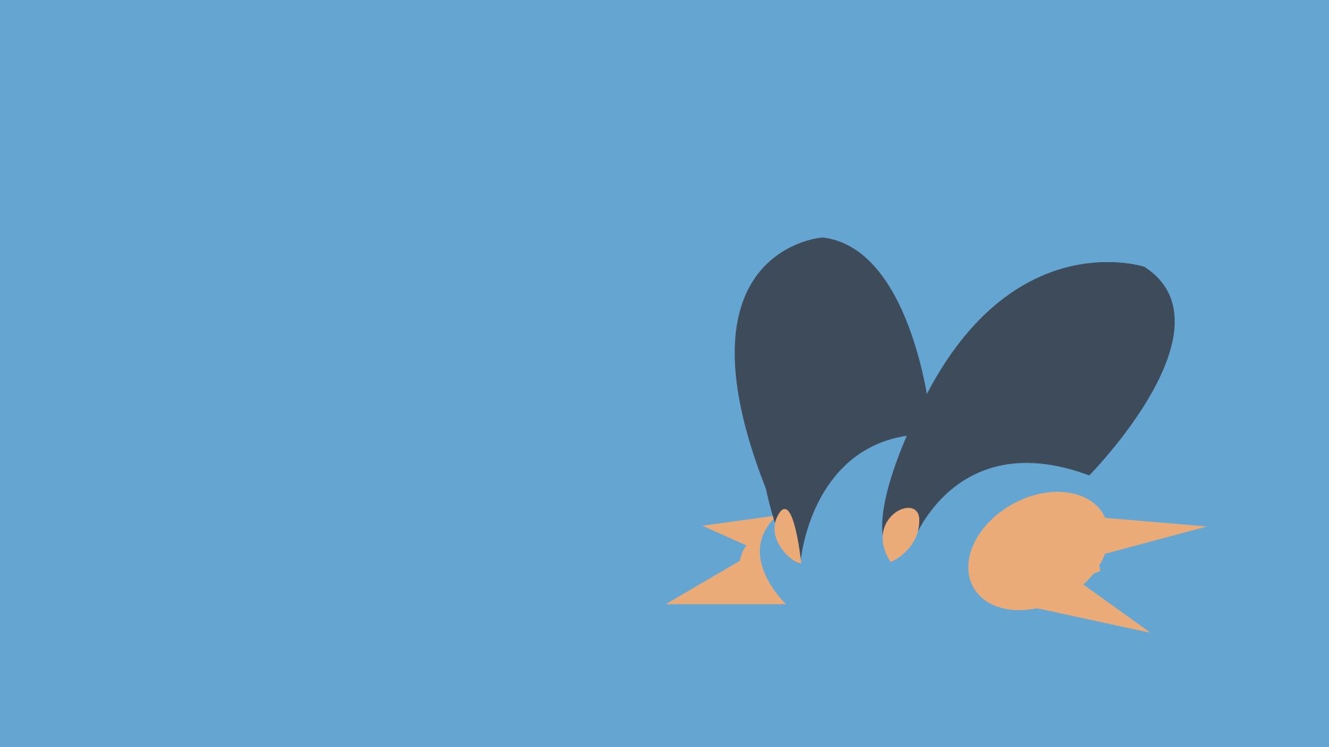 Mudkip, Pokémon, Minimalismo, Sfondo azzurro, Full HD, wallpaper per portatile