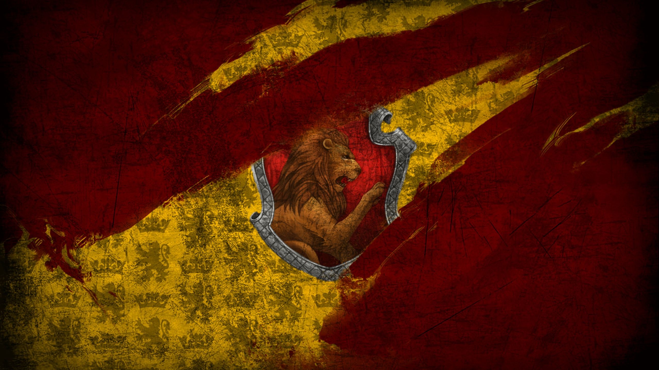 Grifondoro, Stemma, Harry Potter, Rosso e oro, Leone, 2K, sfondo per PC e portatile