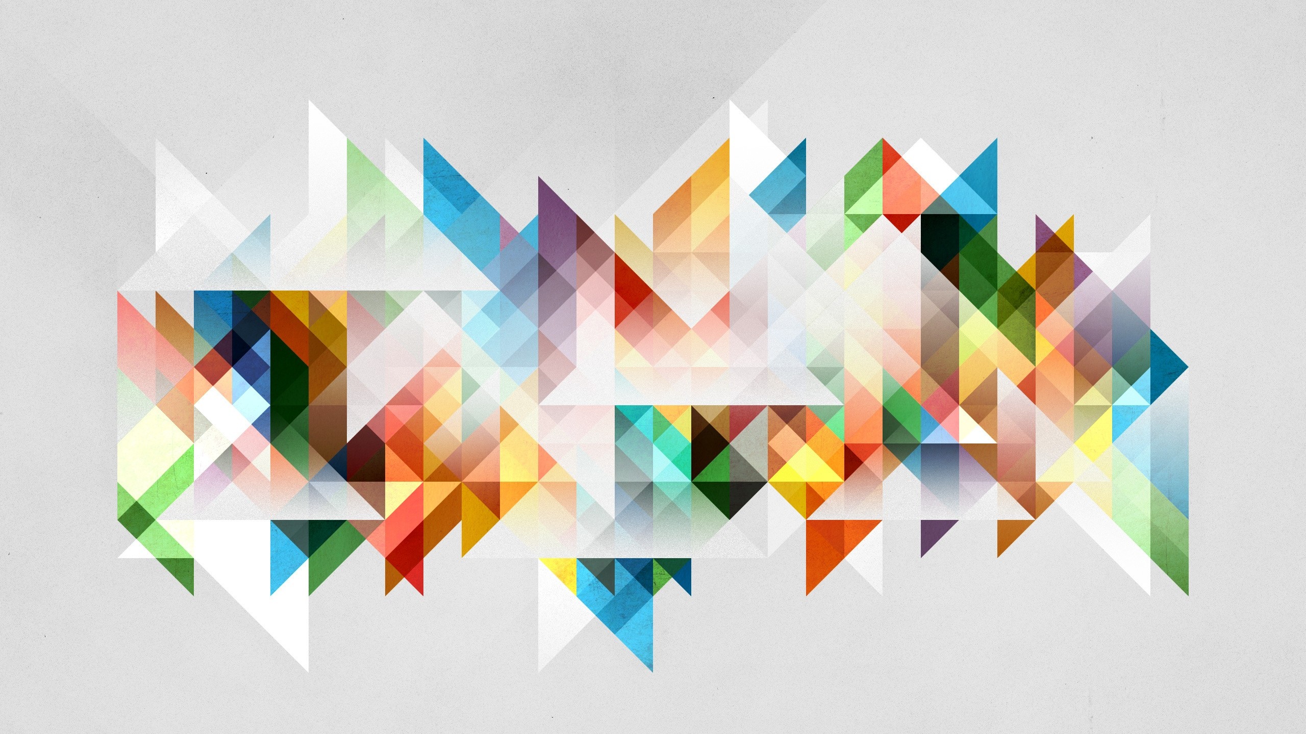 Triangoli, Geometria, Multicolore, Sfondo bianco, 2K, wallpaper per portatile