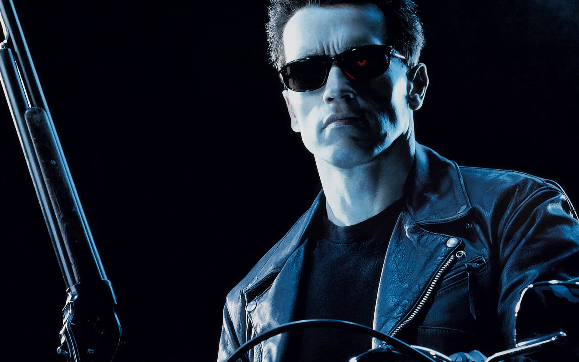 Terminator 2: Il giorno del giudizio, Arnold Schwarzenegger, T-800, Occhiali da sole, immagine di sfondo