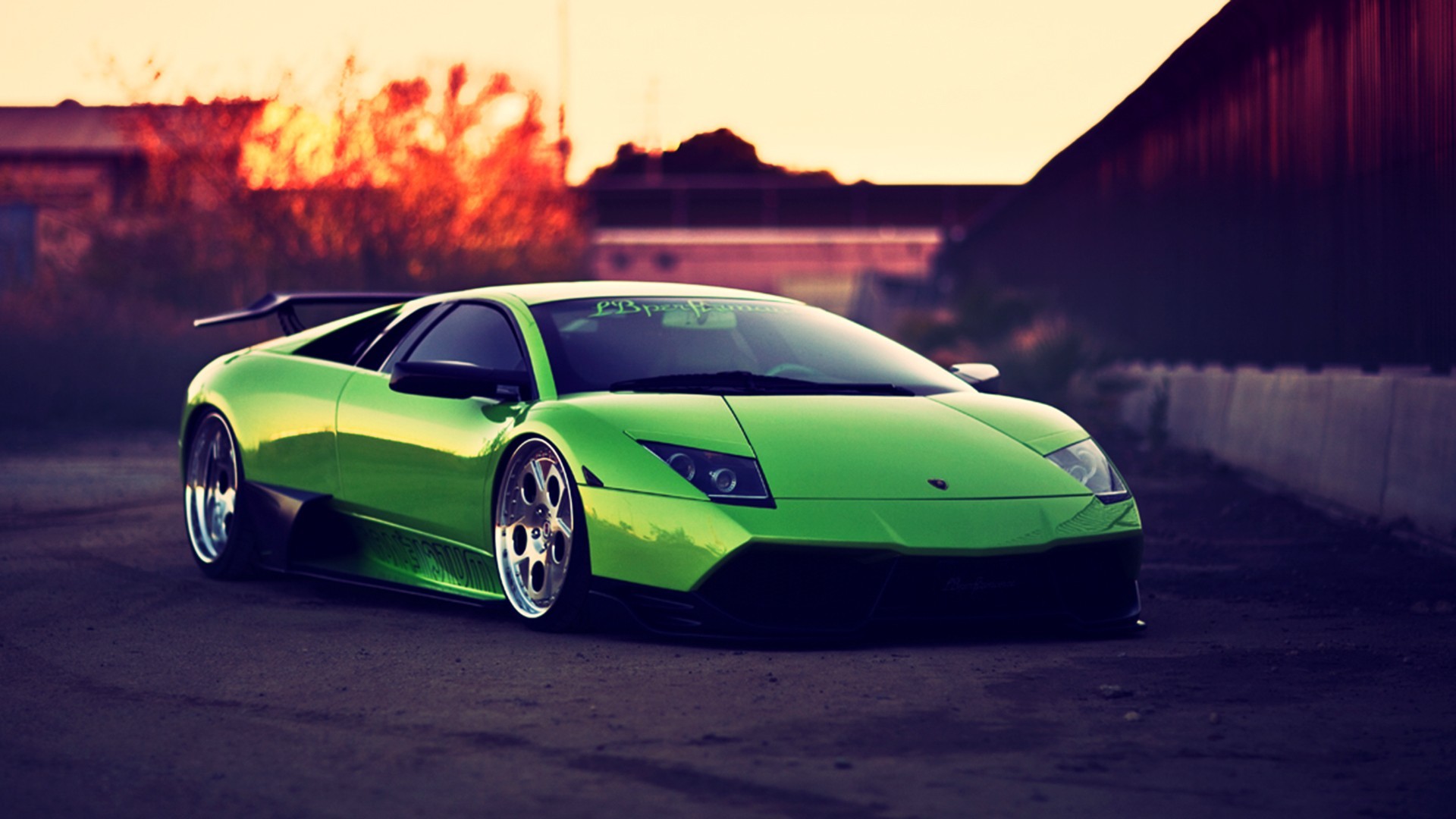 Lamborghini Murciélago, Verde, Supercar, 1920x1080, sfondo per PC