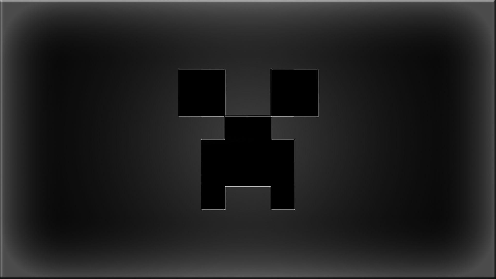 Creeper, Minecraft, Volto, Sfondo nero, Full HD, wallpaper per computer