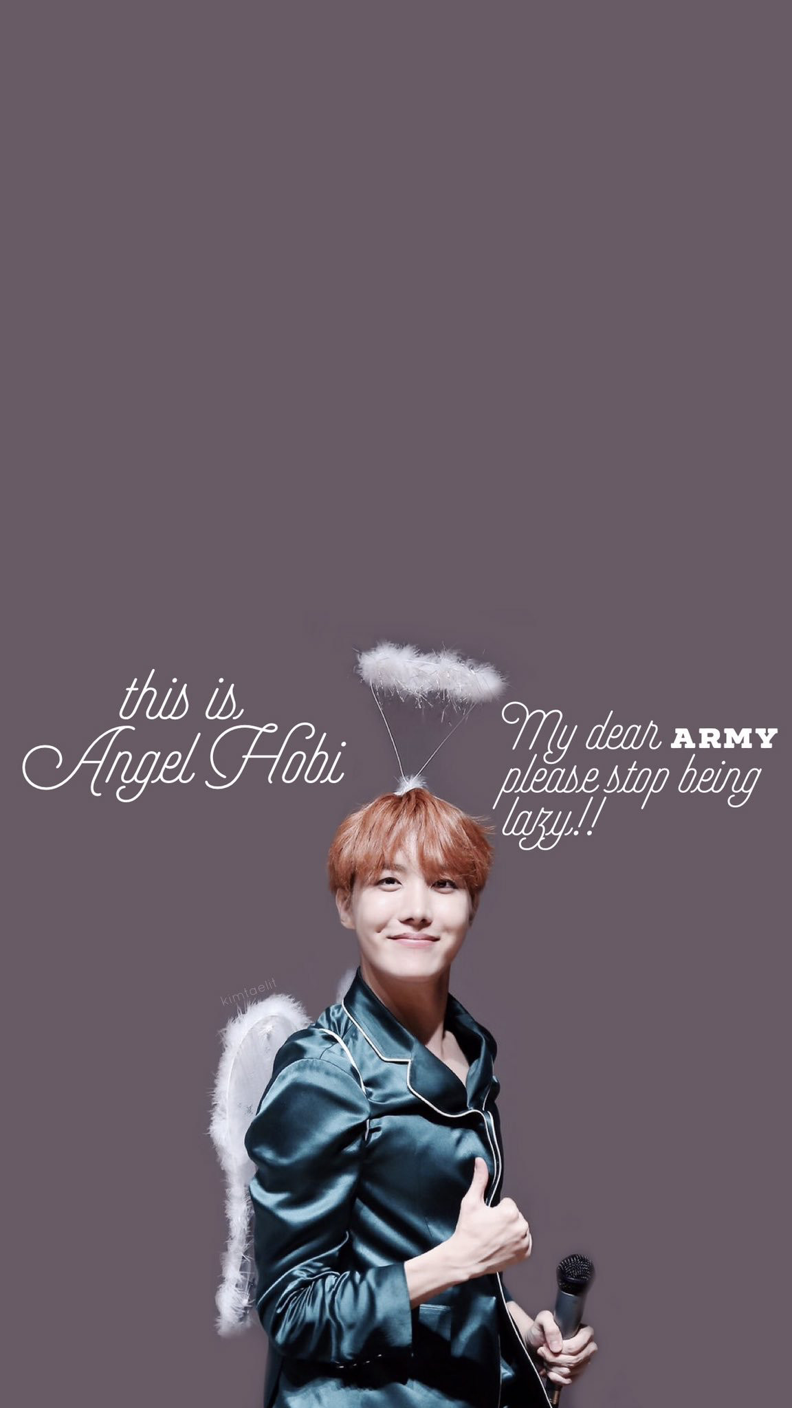 J-Hope, BTS, Ali d'angelo, Grigio, sfondo per iPhone e Android