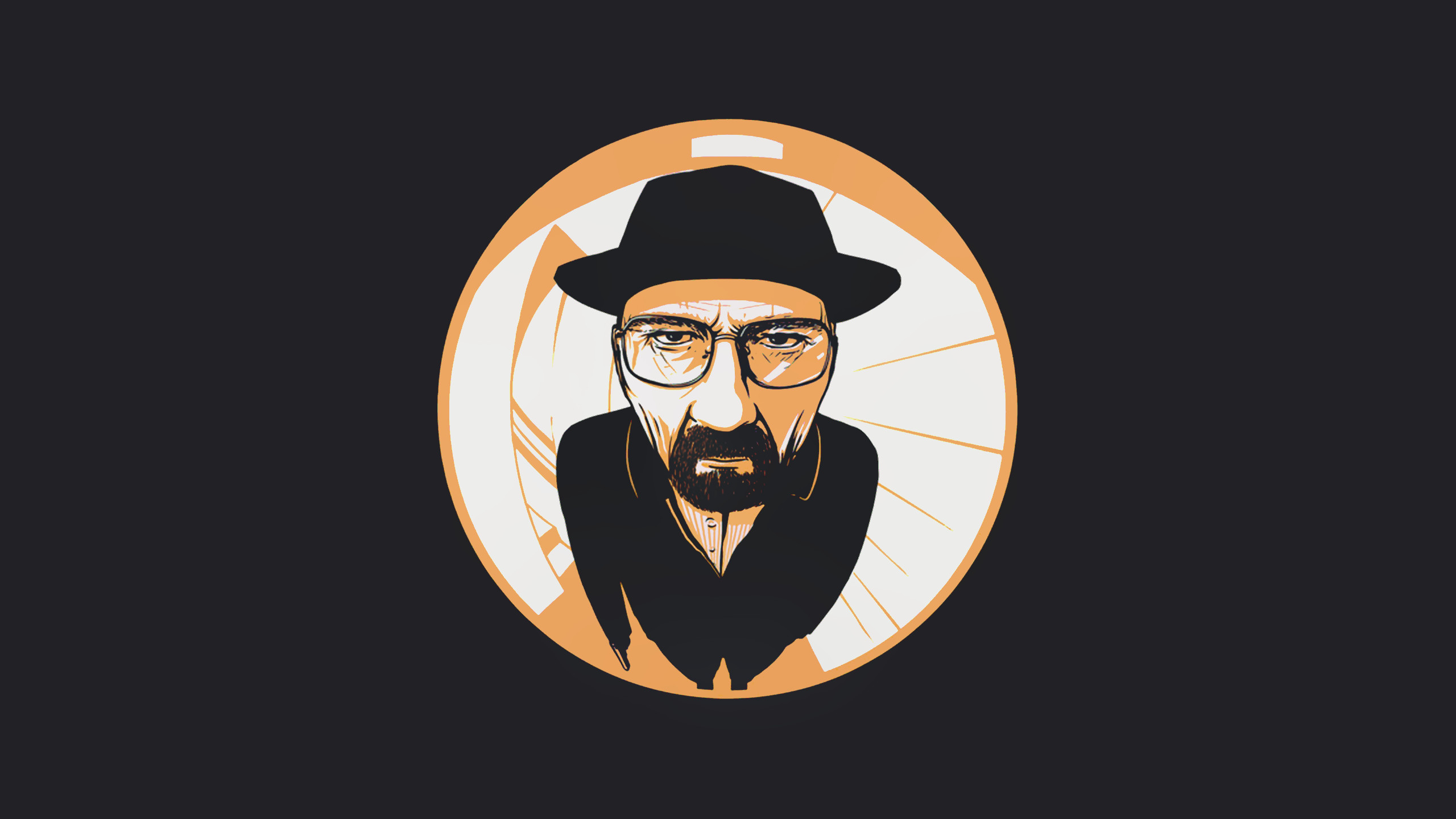 Heisenberg, Walter White, Breaking Bad, Cappello, Illustrazione, sfondo 2560x1440 per PC