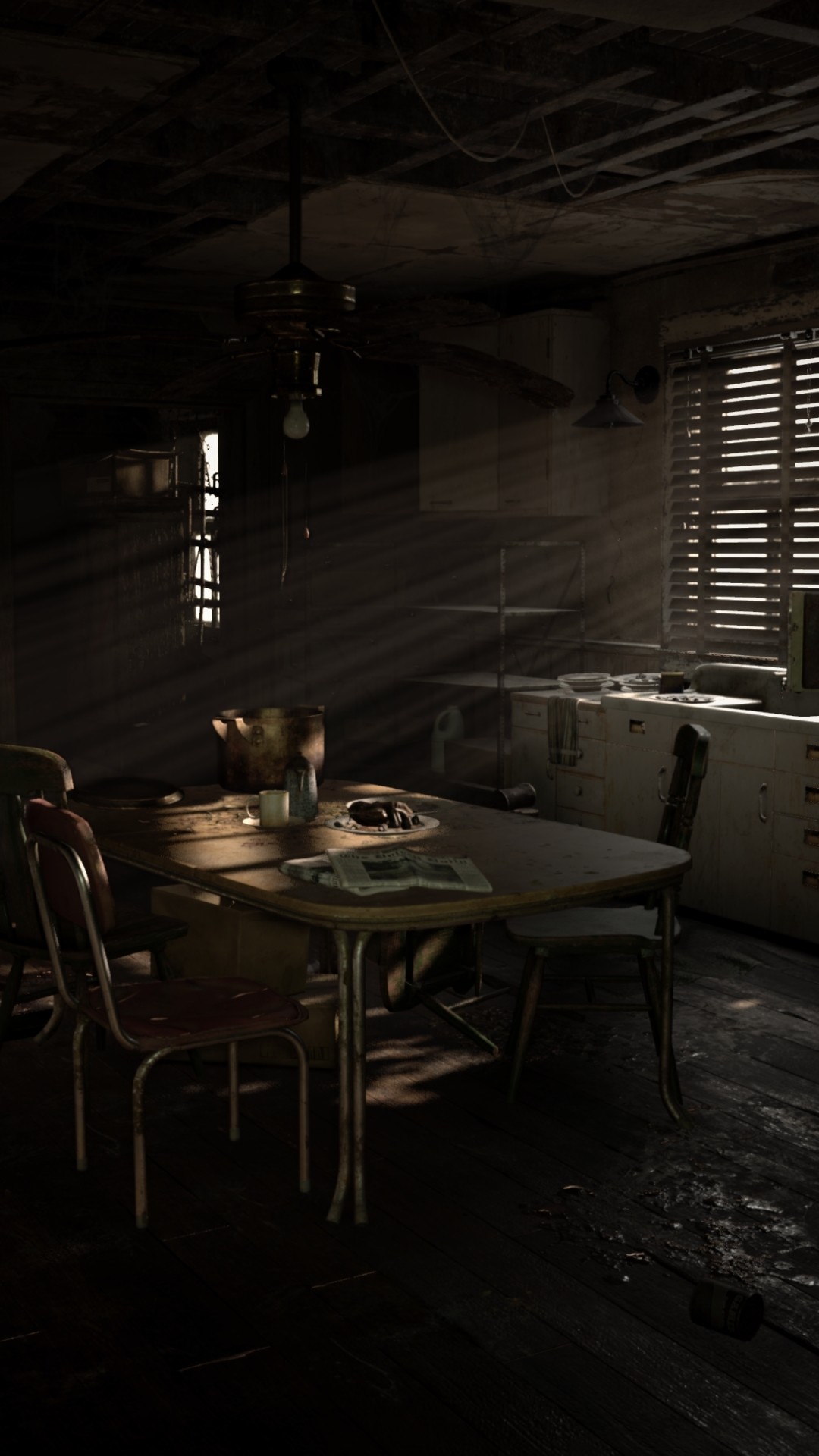 Resident Evil 7: Biohazard, Cucina, Verticale, Buio, Horror, Full HD, sfondo per smartphone