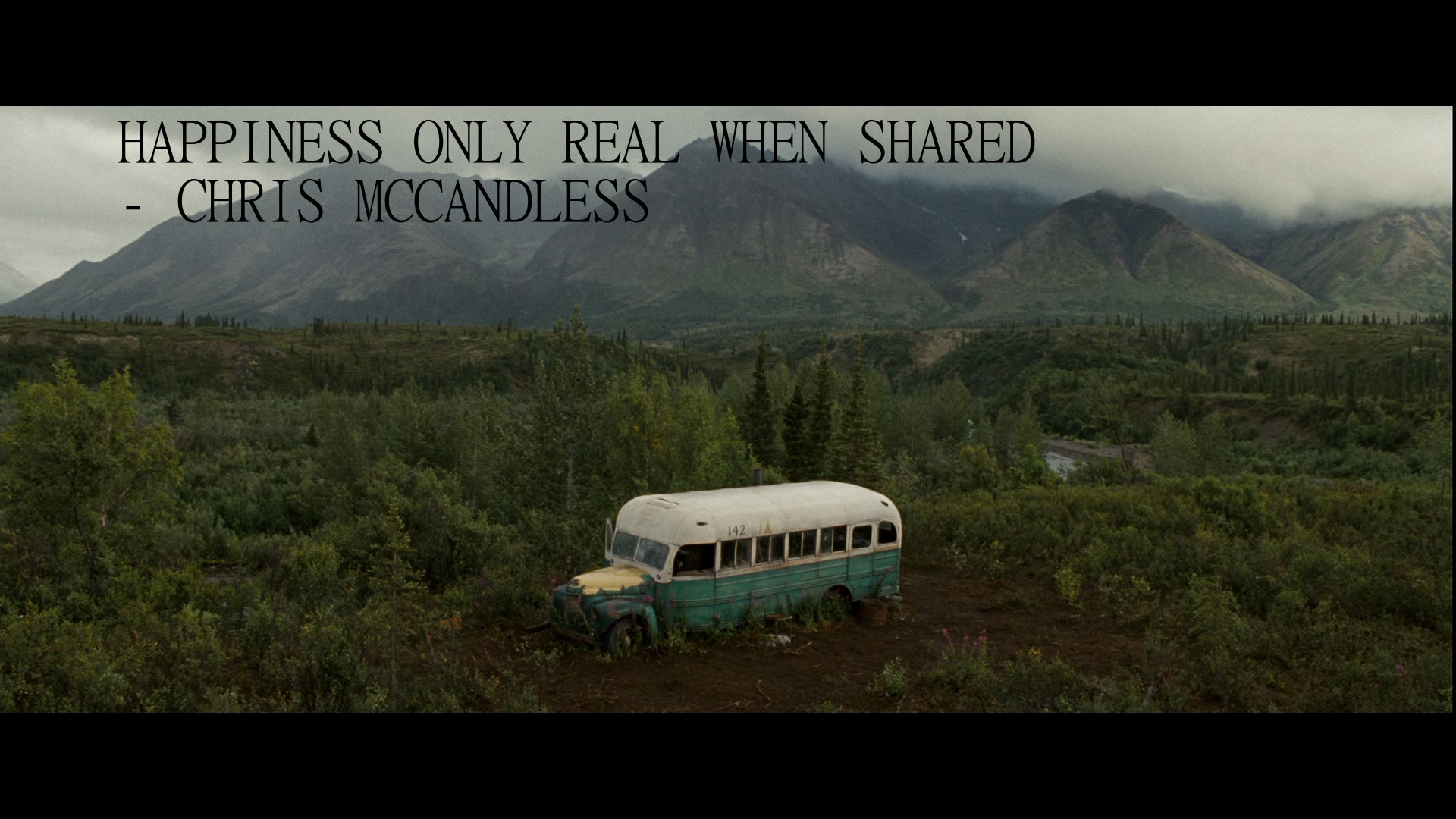 Magic Bus, Autobus 142, Christopher McCandless, Citazione, Alaska, sfondo 1920x1080 per PC