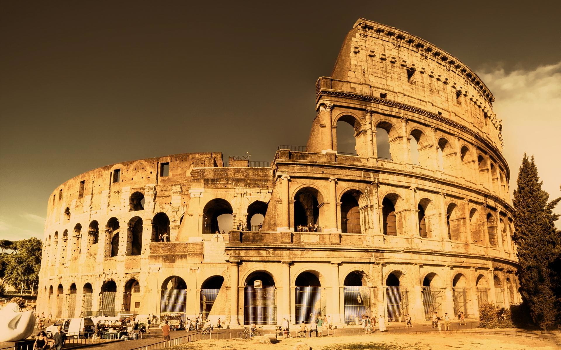 Colosseo, Roma, Seppia, 1920x1200, sfondo MacBook Pro
