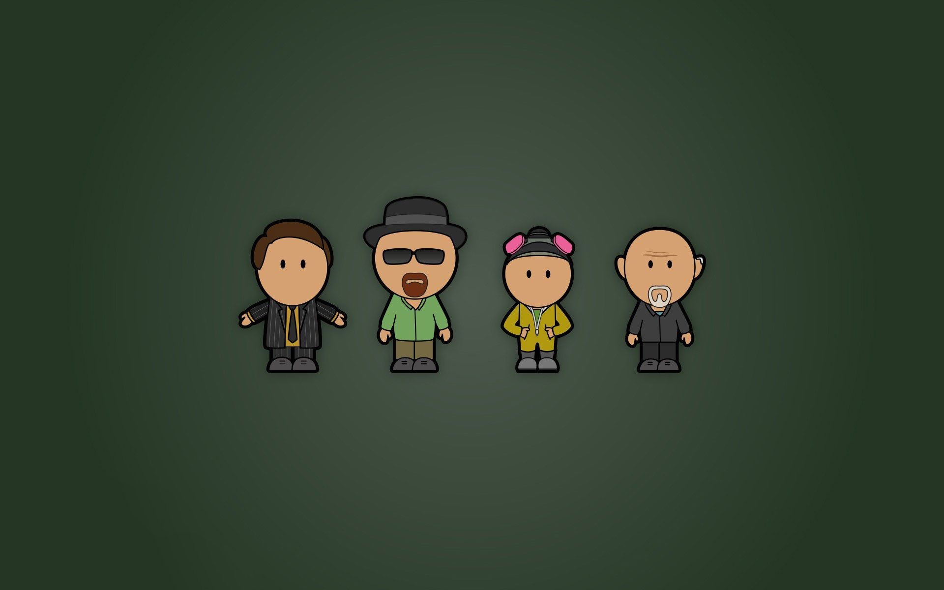 Breaking Bad, Walter White, Jesse Pinkman, Personaggi cartoon, Minimalismo, sfondo 16:10 Full HD