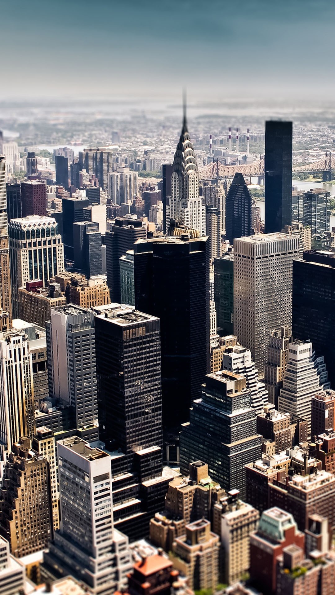 Chrysler Building, Manhattan, New York, Vista aerea, Full HD, wallpaper per smartphone