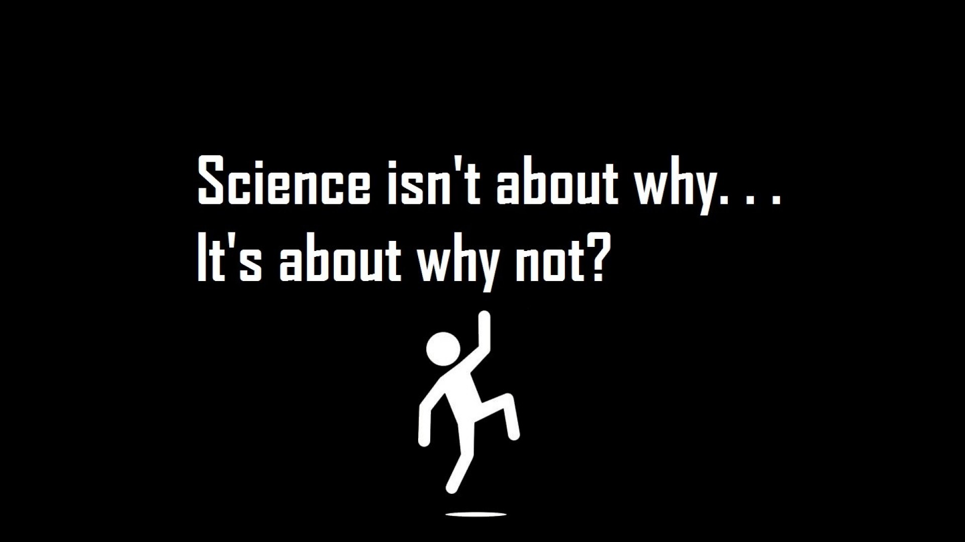 Citazione, Scienza, Sfondo nero, Minimalista, 16:9 Full HD, wallpaper widescreen