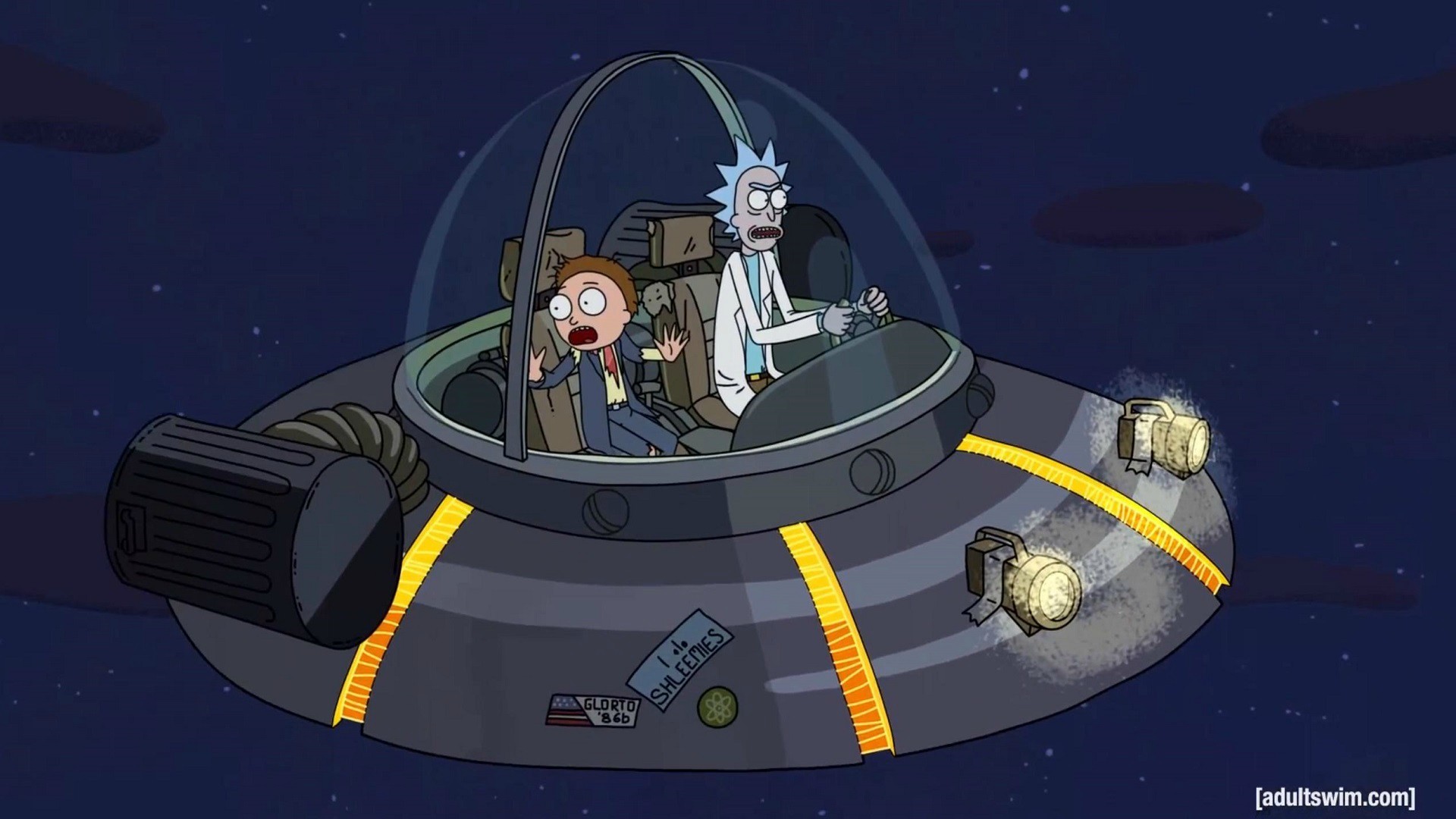 Rick Sanchez, Morty Smith, Navicella di Rick, Spazio, 1920x1080, immagine di sfondo