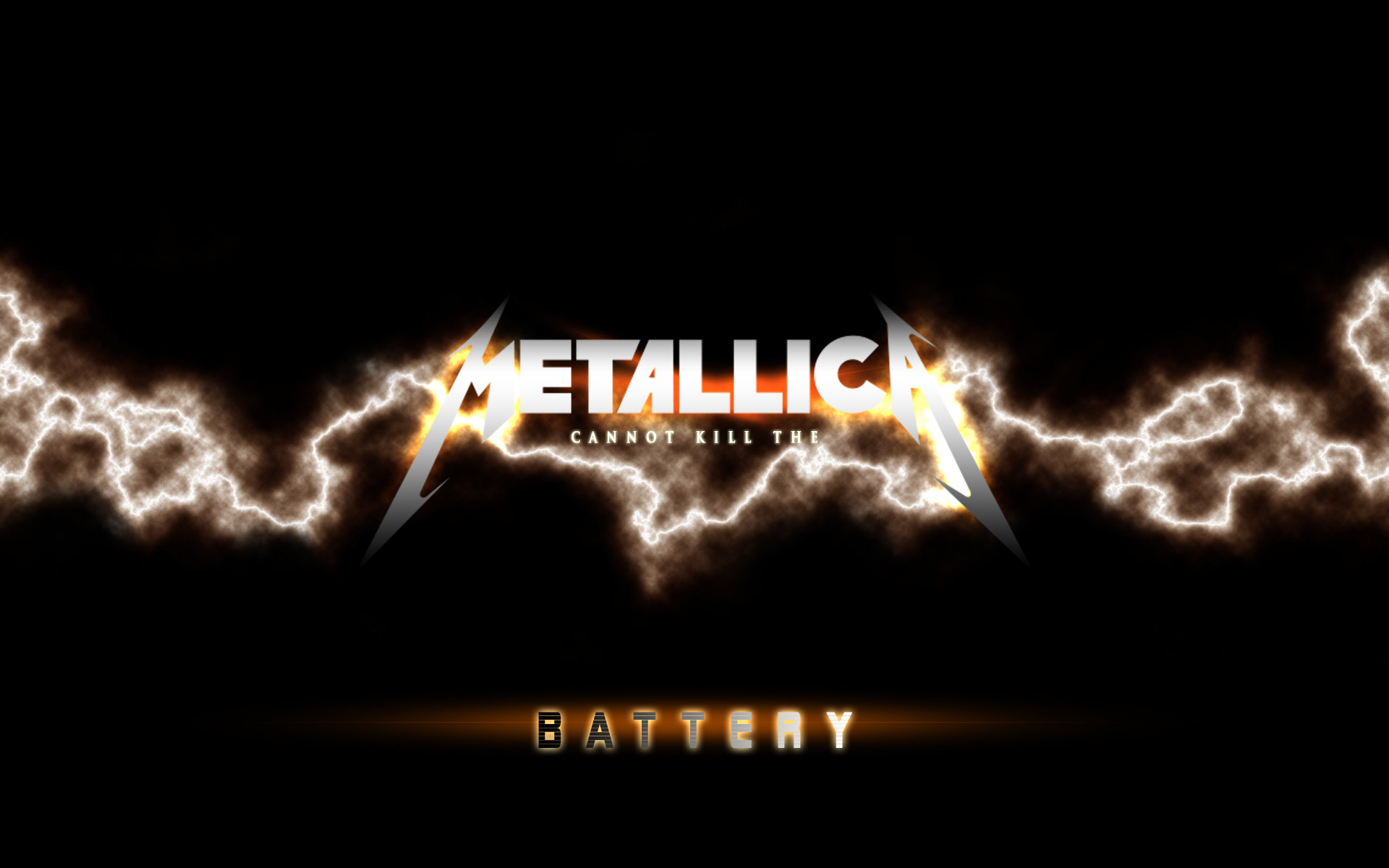 Metallica, Battery, Fulmini, Logo, 16:10 Full HD, sfondo widescreen