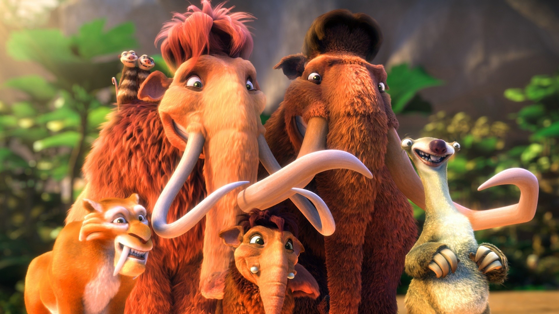 L'era glaciale, Manny, Sid, Diego, Mammut, Animazione, Full HD, sfondo Windows 11