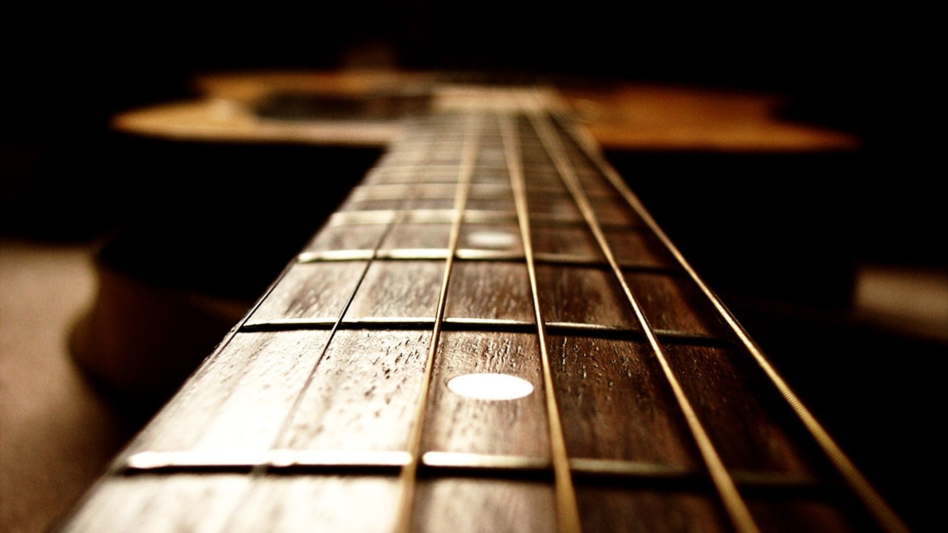 Tastiera, Corde, Chitarra, Primo piano, 16:9 Full HD, sfondo widescreen