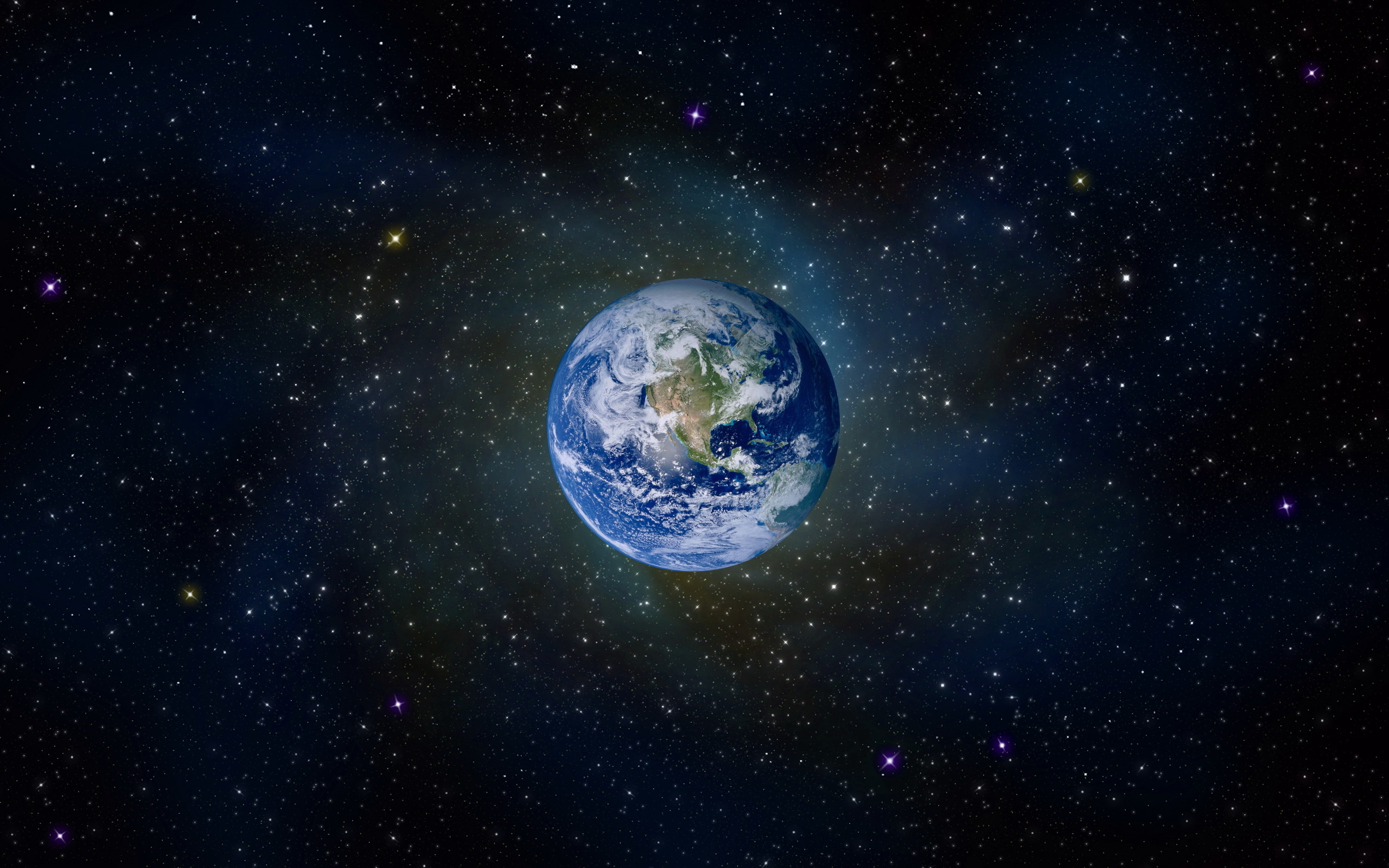 Terra, Pianeta, Stelle, Spazio, 2560x1600, sfondo per PC