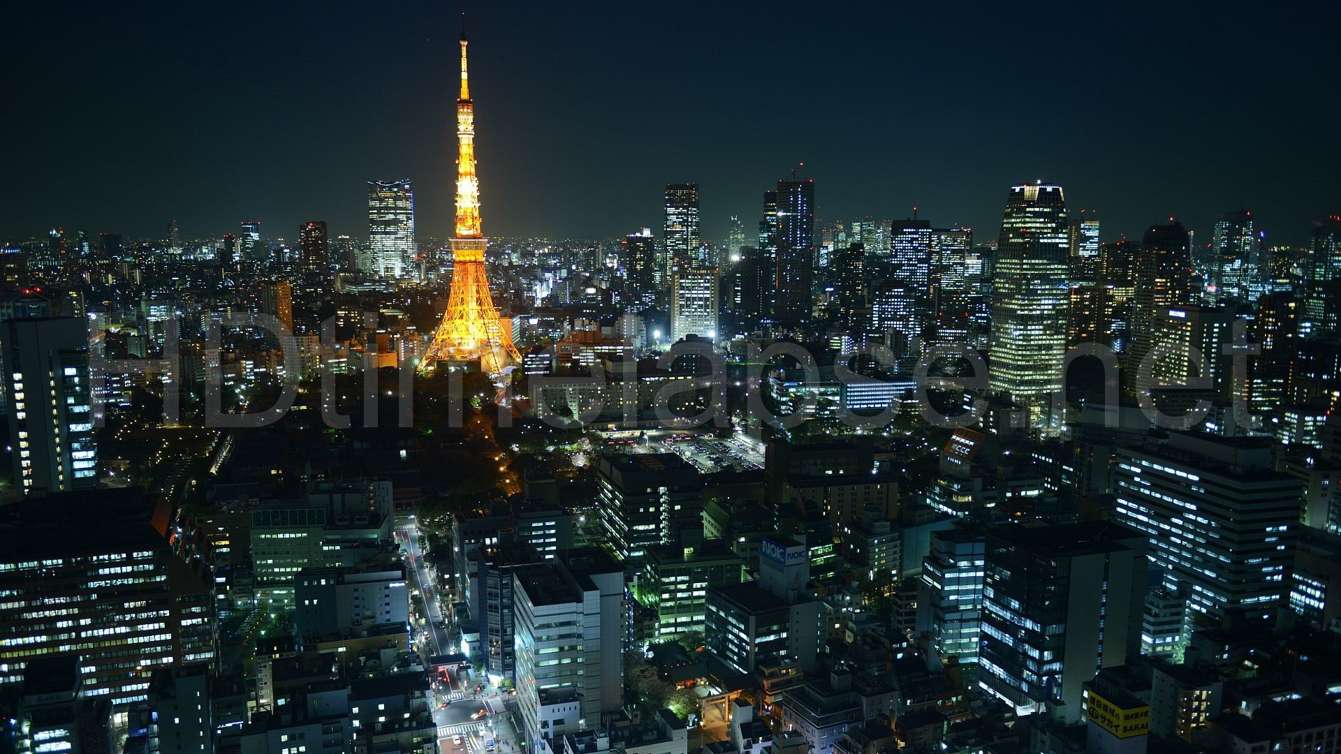 Tokyo Tower, Tokyo, Giappone, Notte, Skyline, Full HD, wallpaper per portatile