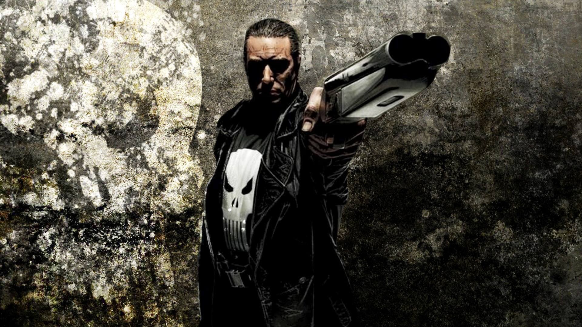 Frank Castle, Thomas Jane, The Punisher, Fucile a pompa, Grunge, sfondo 1920x1080 per PC