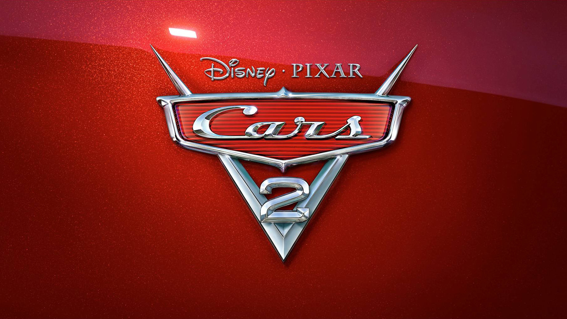 Cars 2, Disney Pixar, Logo, Rosso, sfondo iPhone
