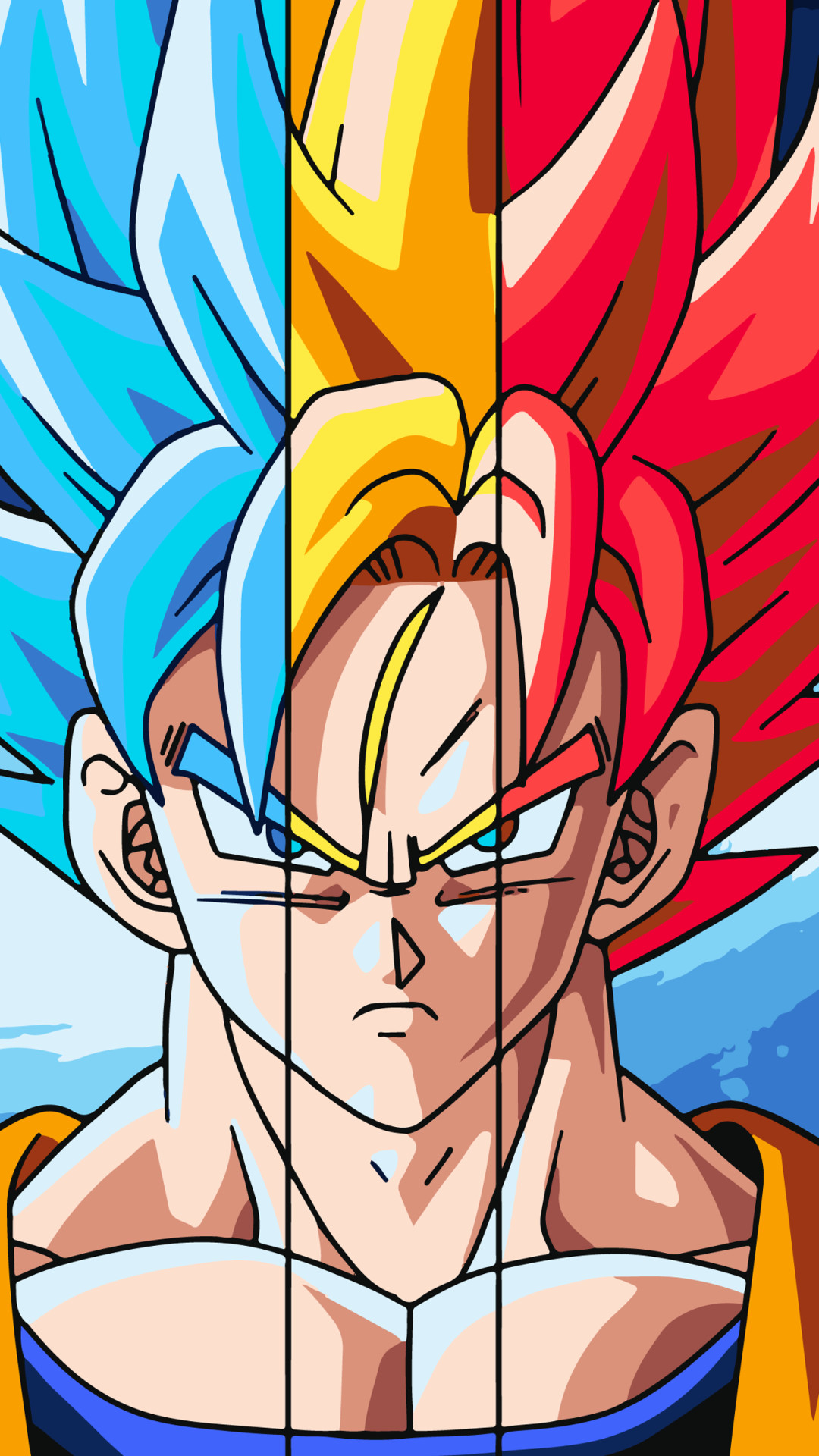Goku, Super Saiyan Blue, Super Saiyan God, Dragon Ball Super, sfondo per iPhone e Android