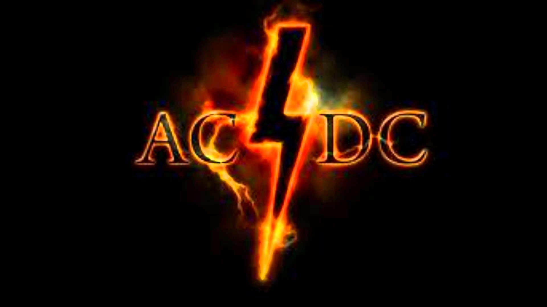 AC/DC, Fulmine, Fuoco, Sfondo nero, Full HD, wallpaper desktop