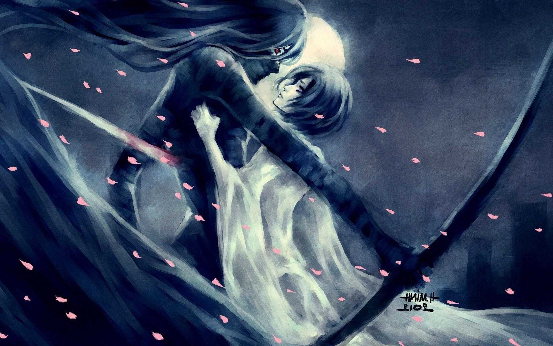 Ulquiorra Cifer, Orihime Inoue, Bleach, Petali, 1920x1200, sfondo per PC