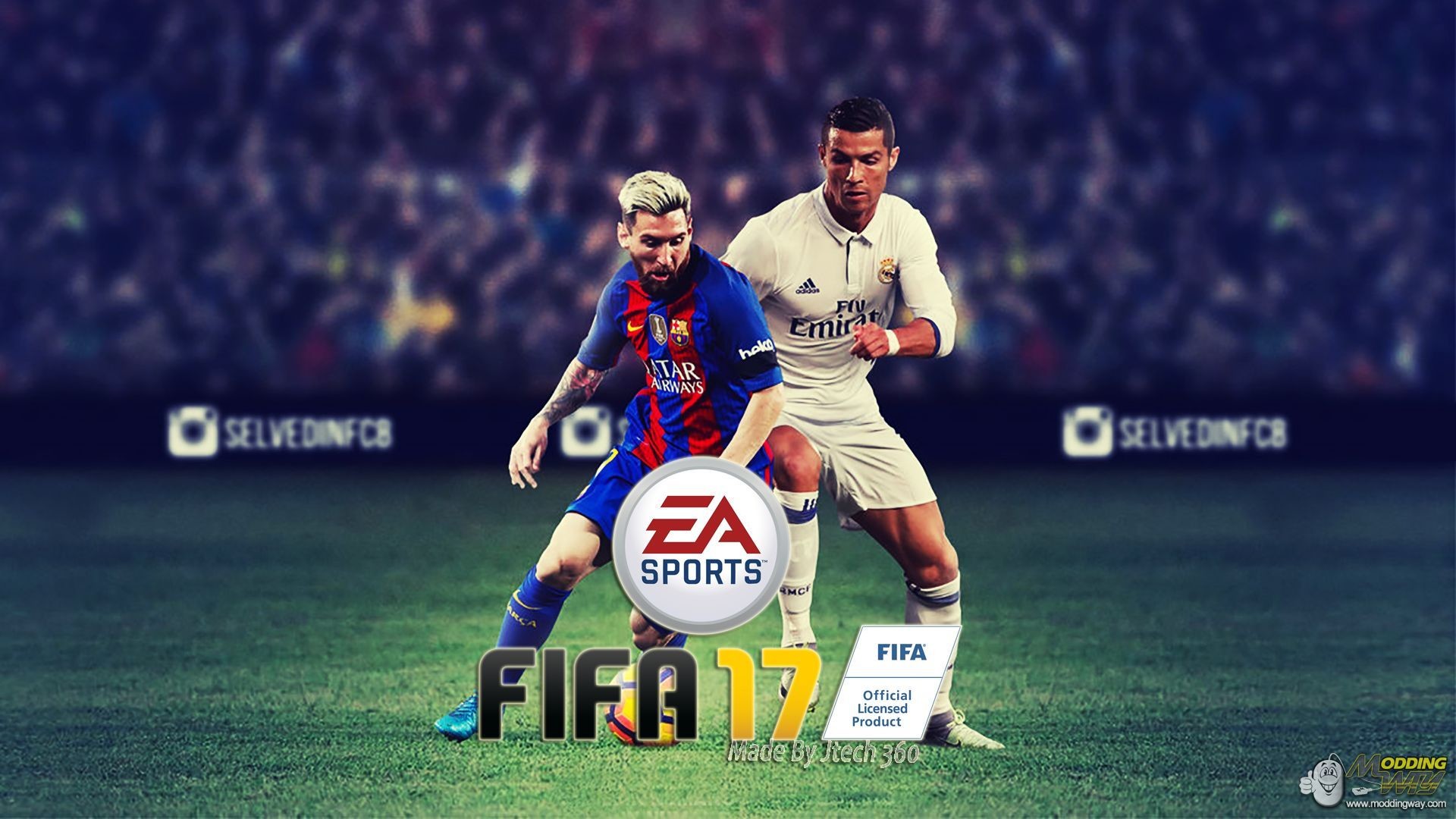 Lionel Messi, Cristiano Ronaldo, FIFA 17, EA Sports, Full HD, sfondo desktop