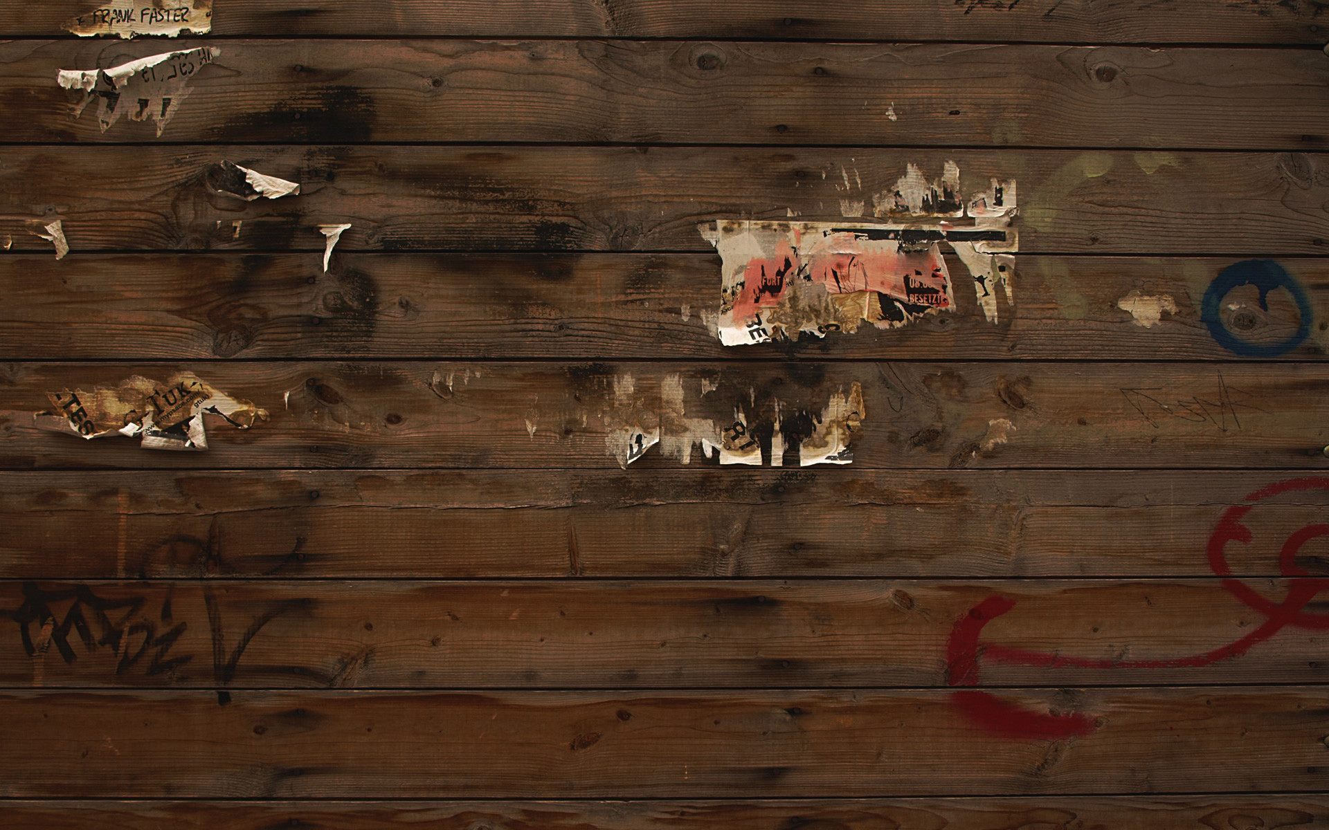 Assi di legno, Manifesti strappati, Graffiti, Full HD, sfondo per PC