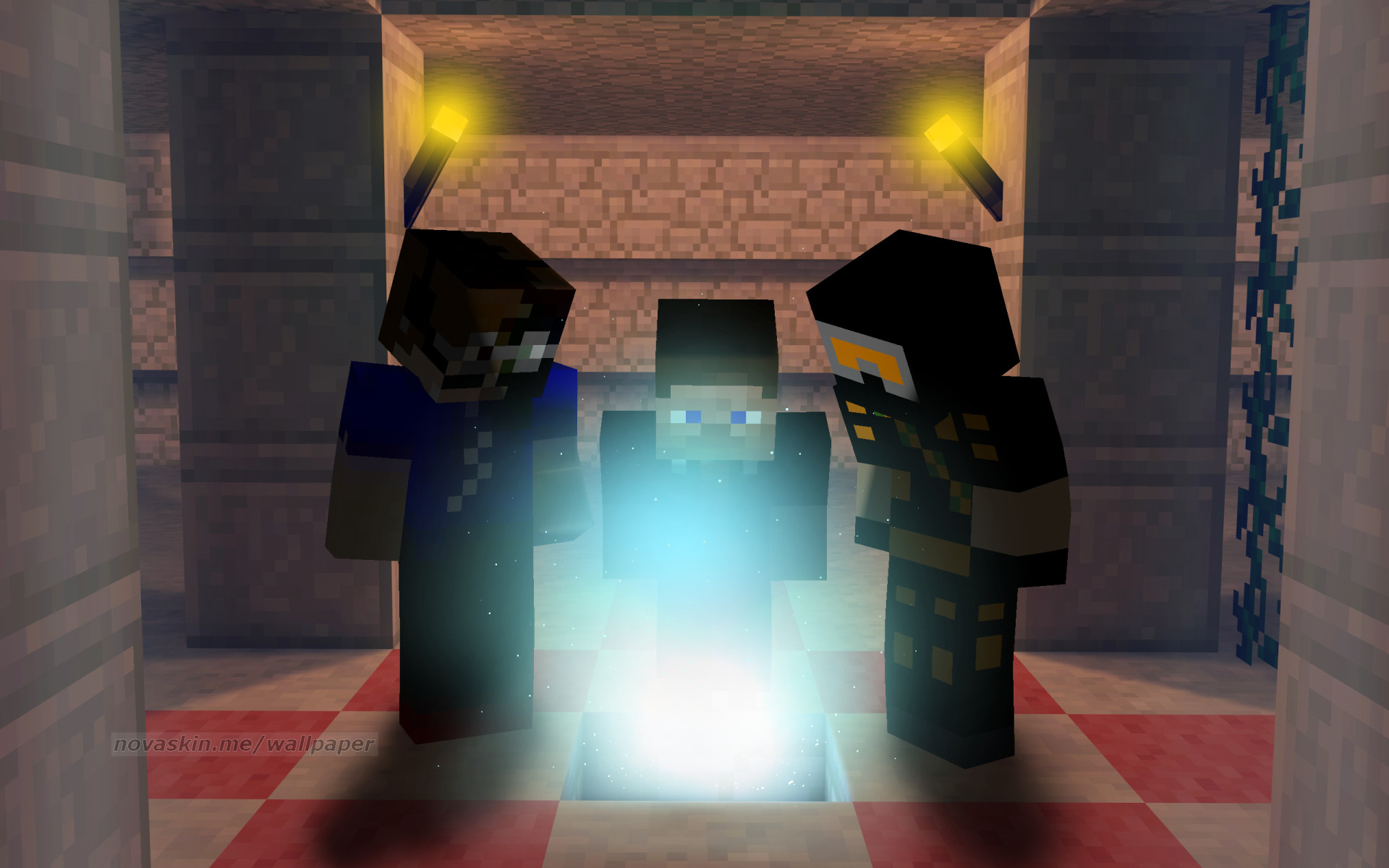 Minecraft, Novaskin, Portale, Luce, 1920x1200, wallpaper desktop