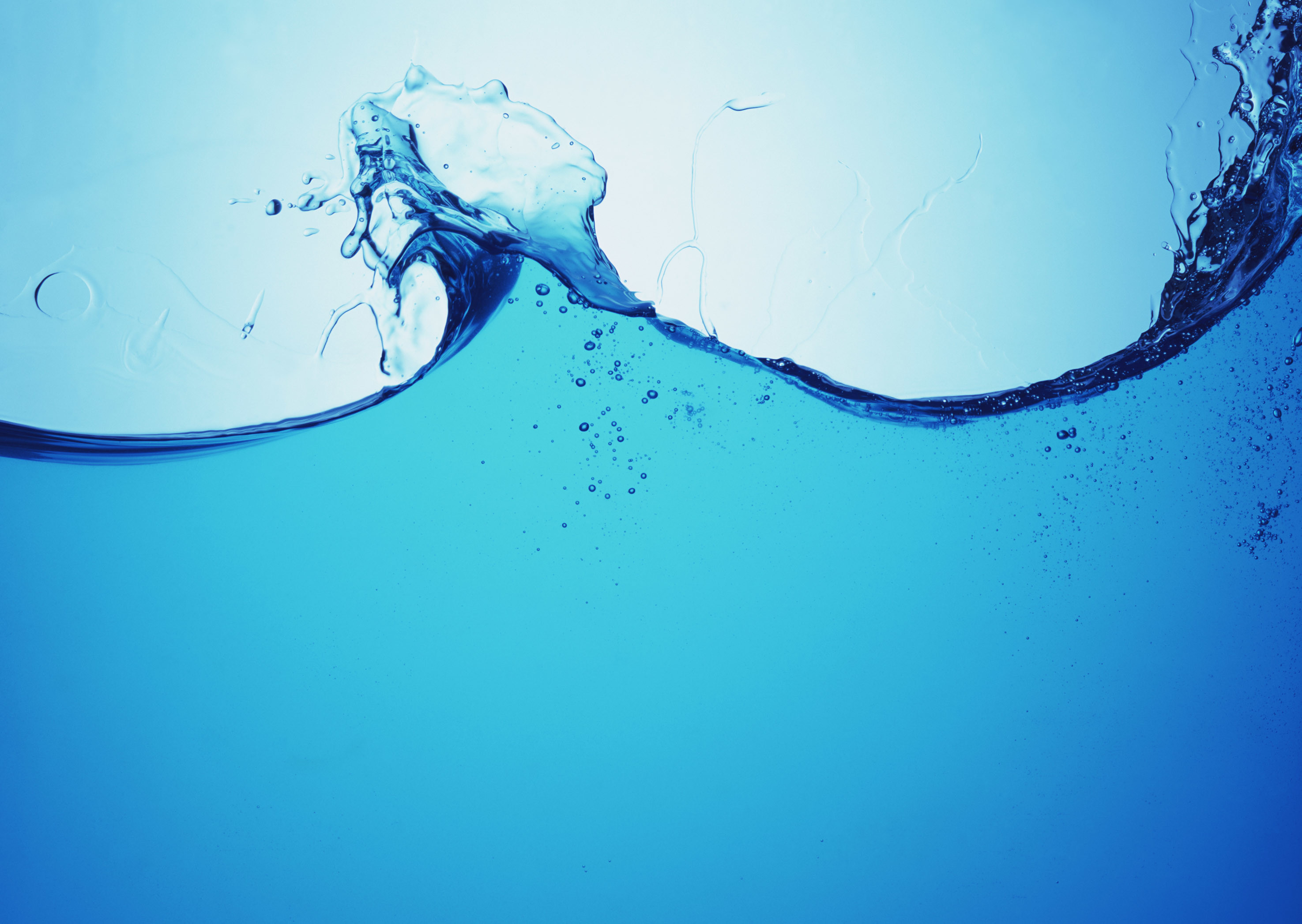 Onda d'acqua, Schizzi, Azzurro, 2K, sfondo per portatile