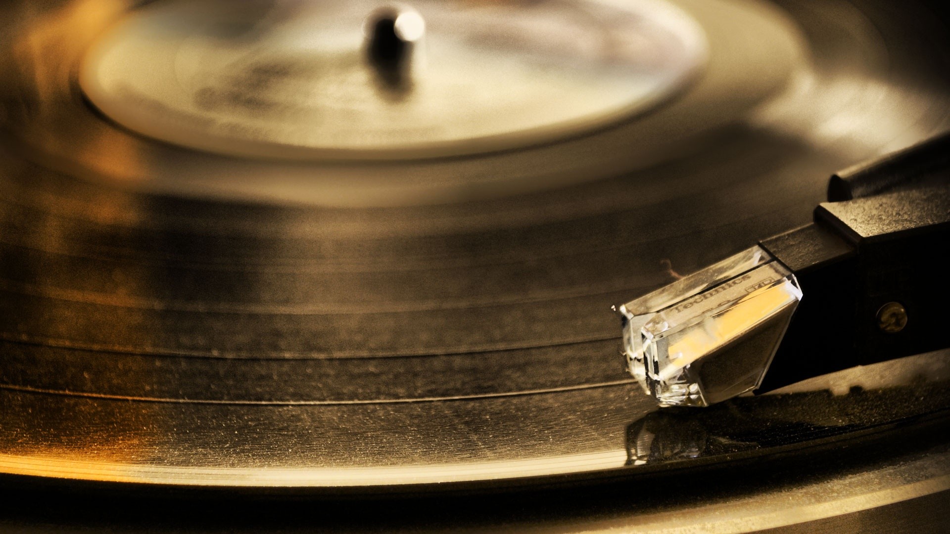 Disco in vinile, Puntina, Giradischi, Dorato, Full HD, sfondo per PC