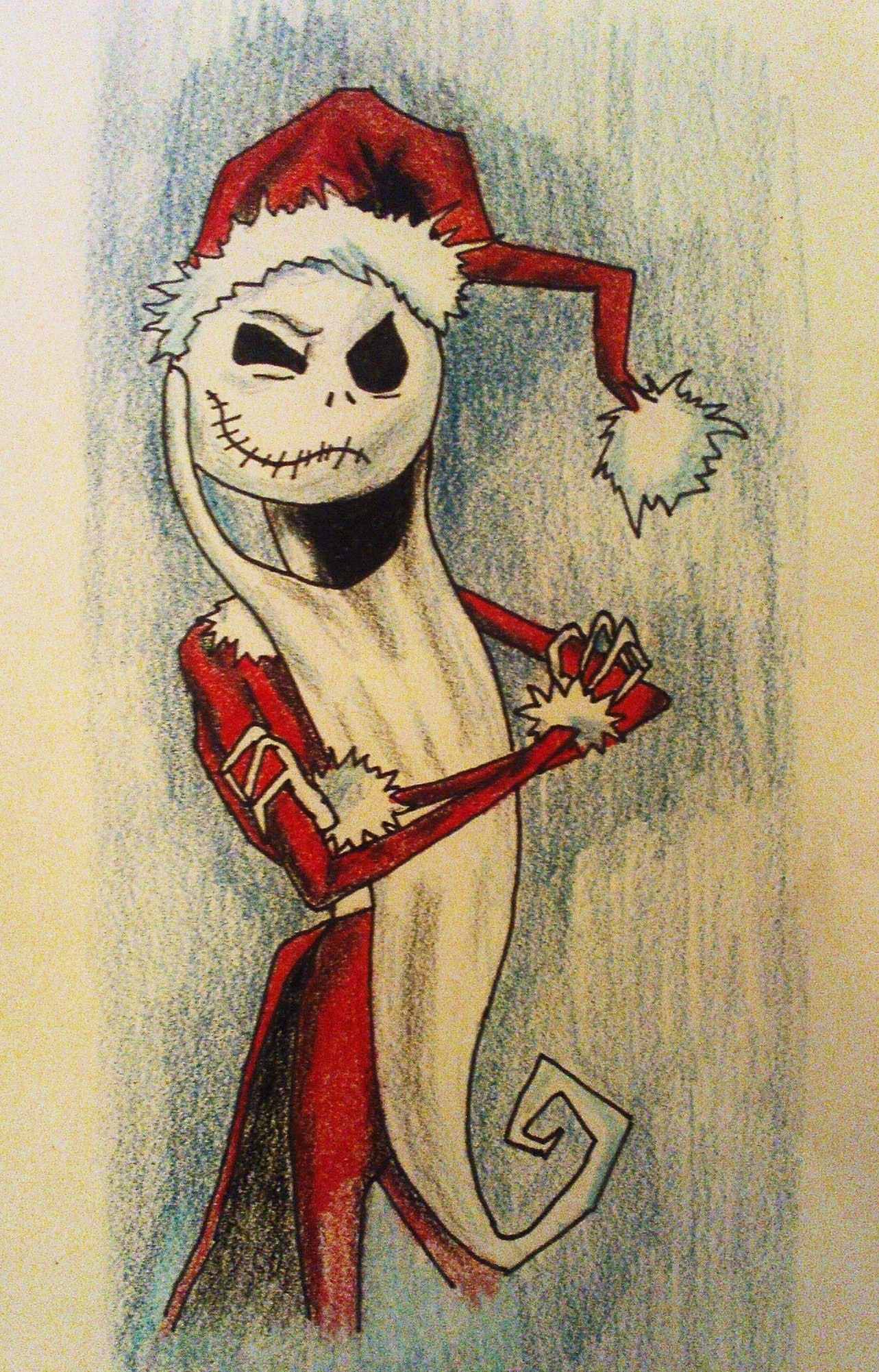 Jack Skellington, Nightmare Before Christmas, Sandy Claws, Disegno, Cappello di Babbo Natale, schermata di blocco