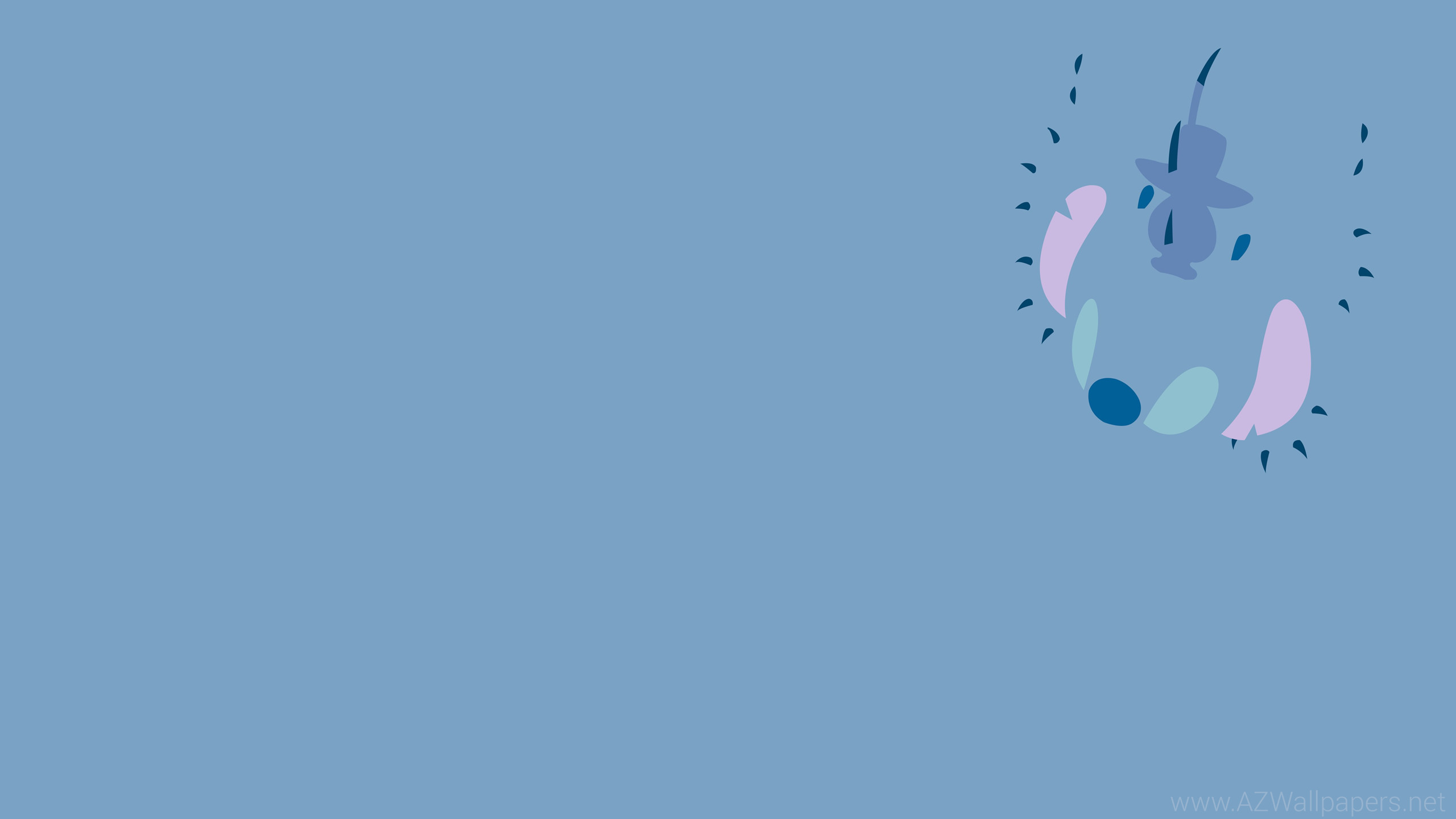 Stitch, Minimalismo, Azzurro, 2K, sfondo desktop