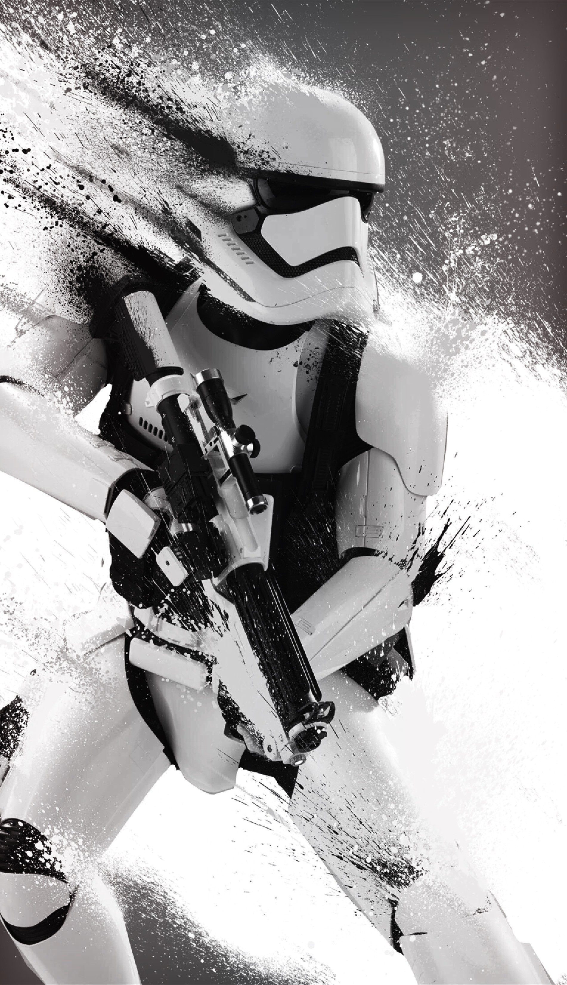 Stormtrooper del Primo Ordine, Star Wars, Effetto dispersione, Blaster, sfondo per iPhone