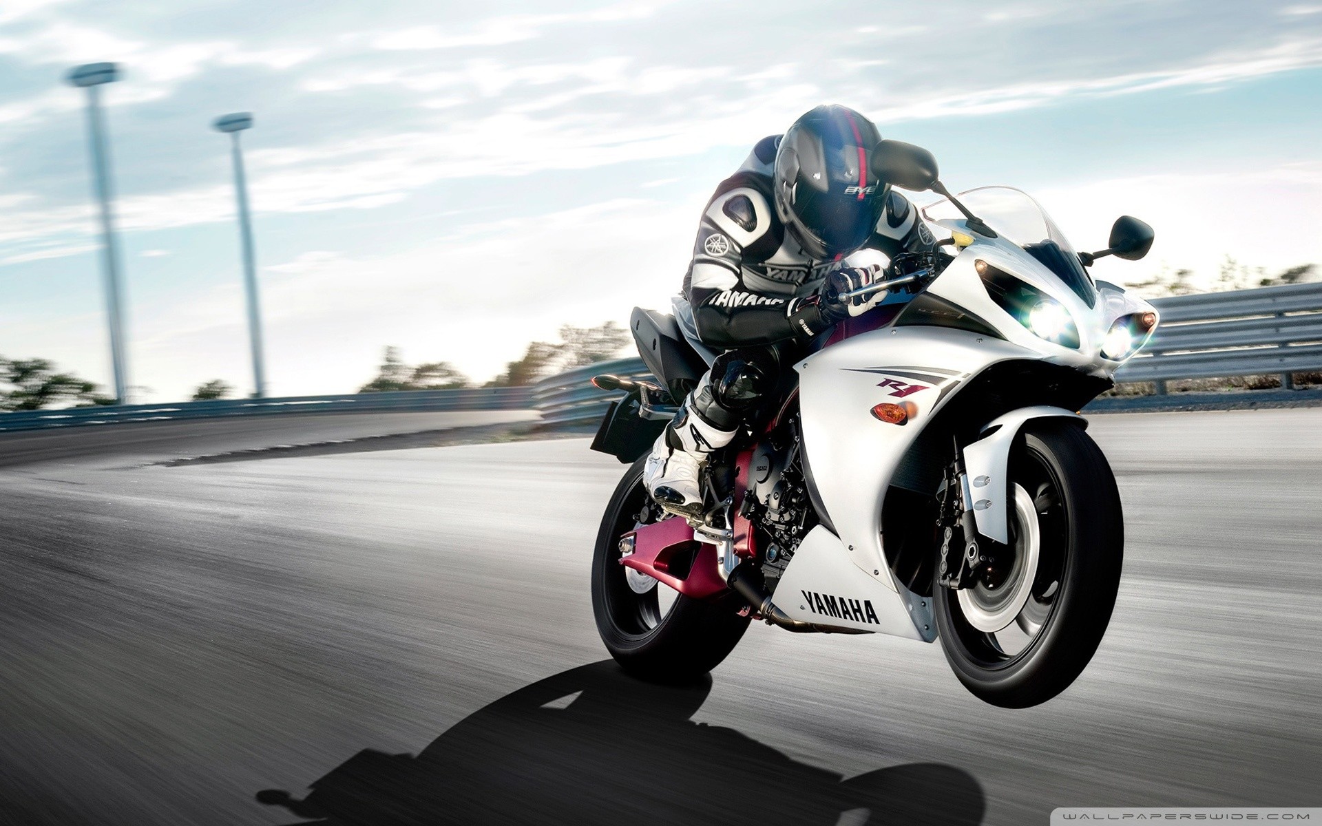 Yamaha YZF-R1, Superbike, Pista, Motociclista, 1920x1200, sfondo per PC