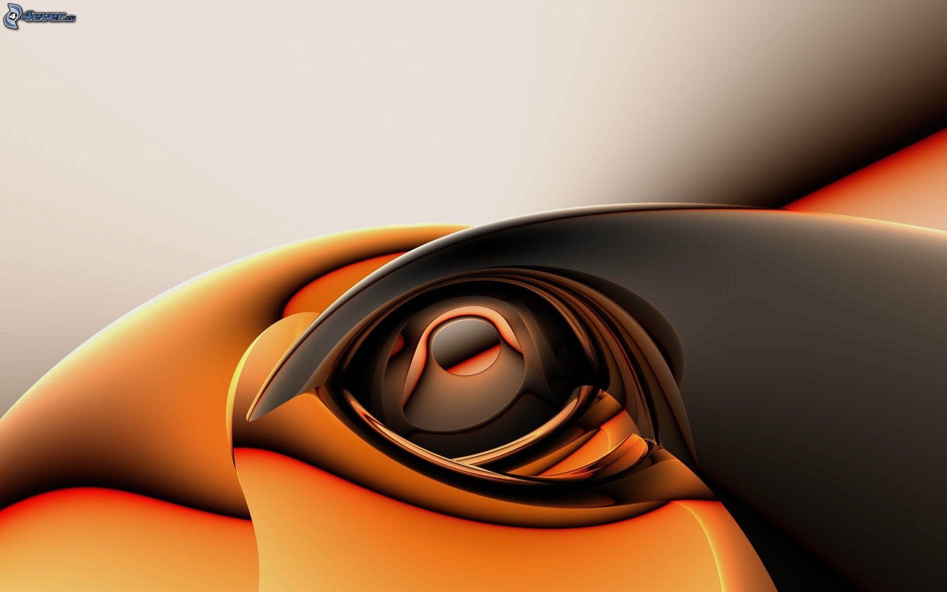 Astratto 3D, Arancione, Curve, 1920x1200, immagine di sfondo