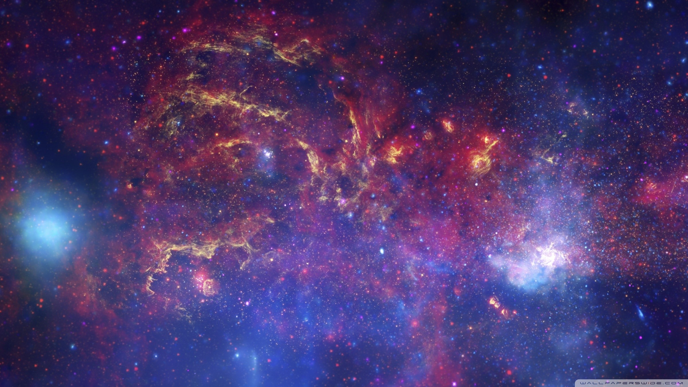 Centro della Via Lattea, Galassia, Stelle, Spazio profondo, 16:9 Full HD, sfondo widescreen