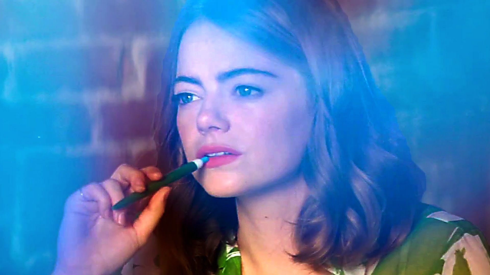 Emma Stone, La La Land, Primo piano, Luce blu, Full HD, sfondo per PC