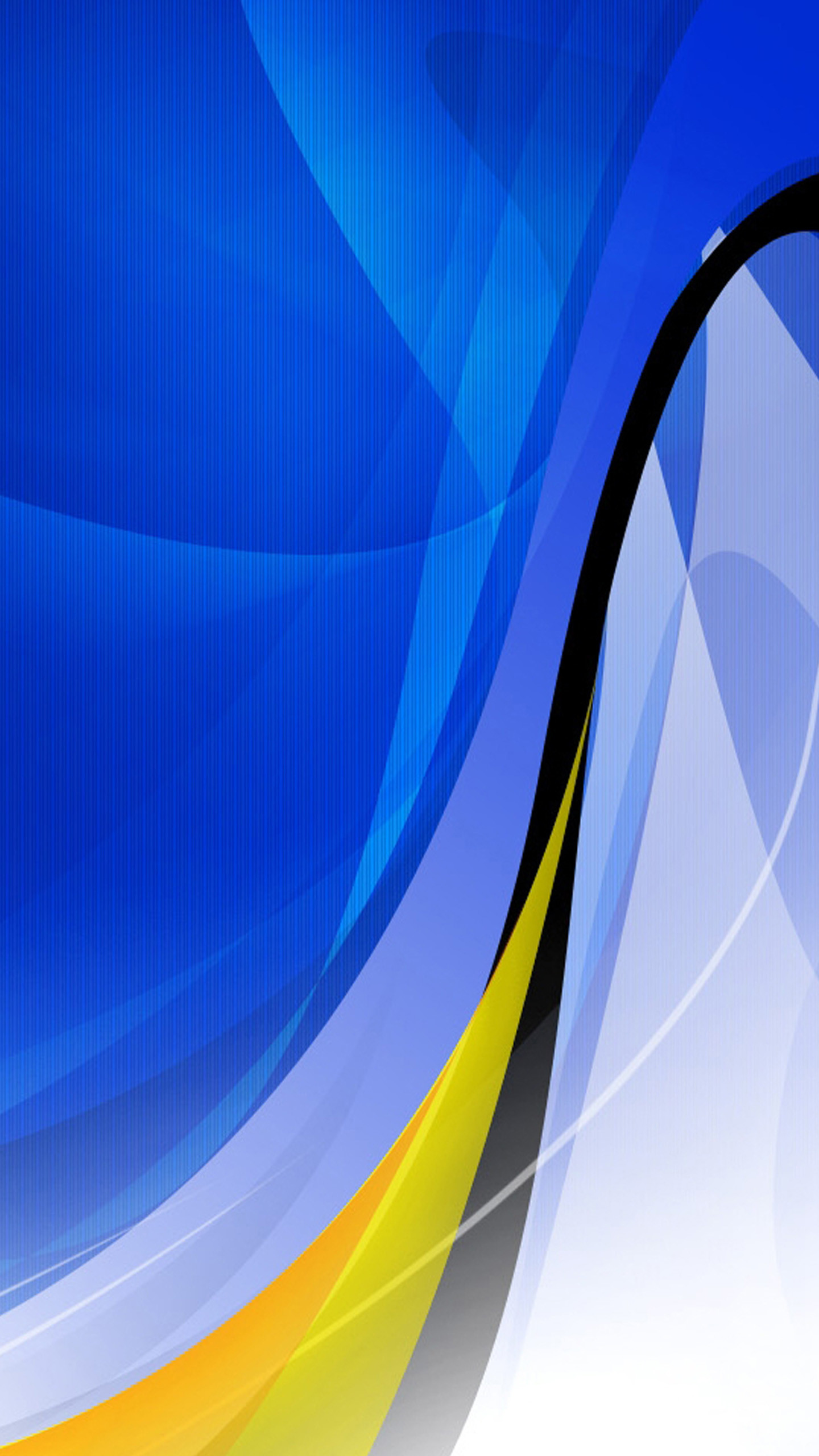 Onde astratte, Blu, Giallo, wallpaper Samsung S7