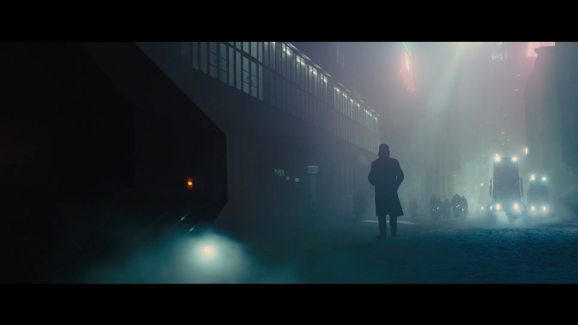 Blade Runner 2049, Agente K, Nebbia, Strada, Notte, Full HD 1080p, sfondo desktop